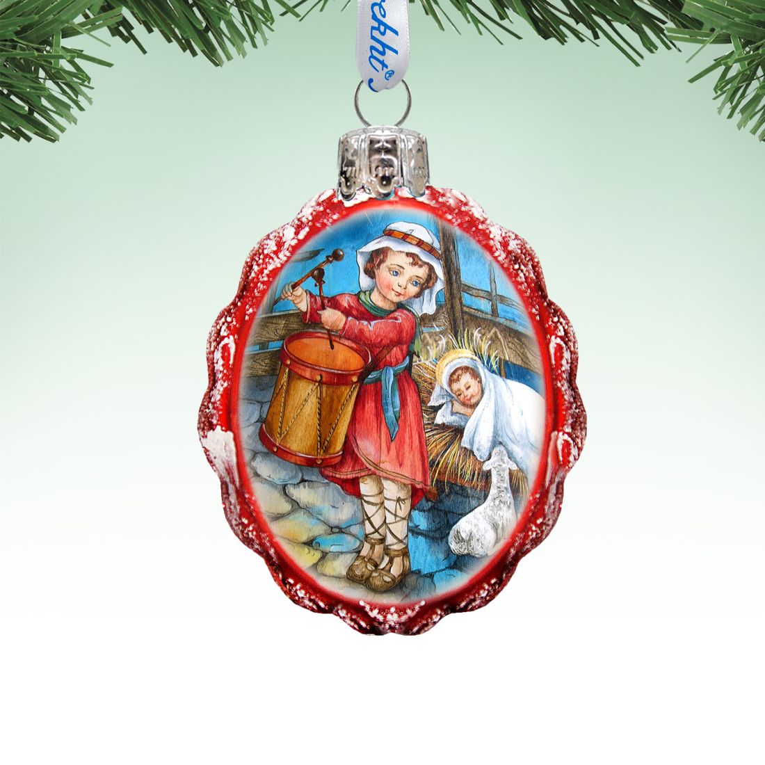 Drummer Boy Mercury Glass Ornament by G. DeBrekht - Nativity Holiday Decor - 773033