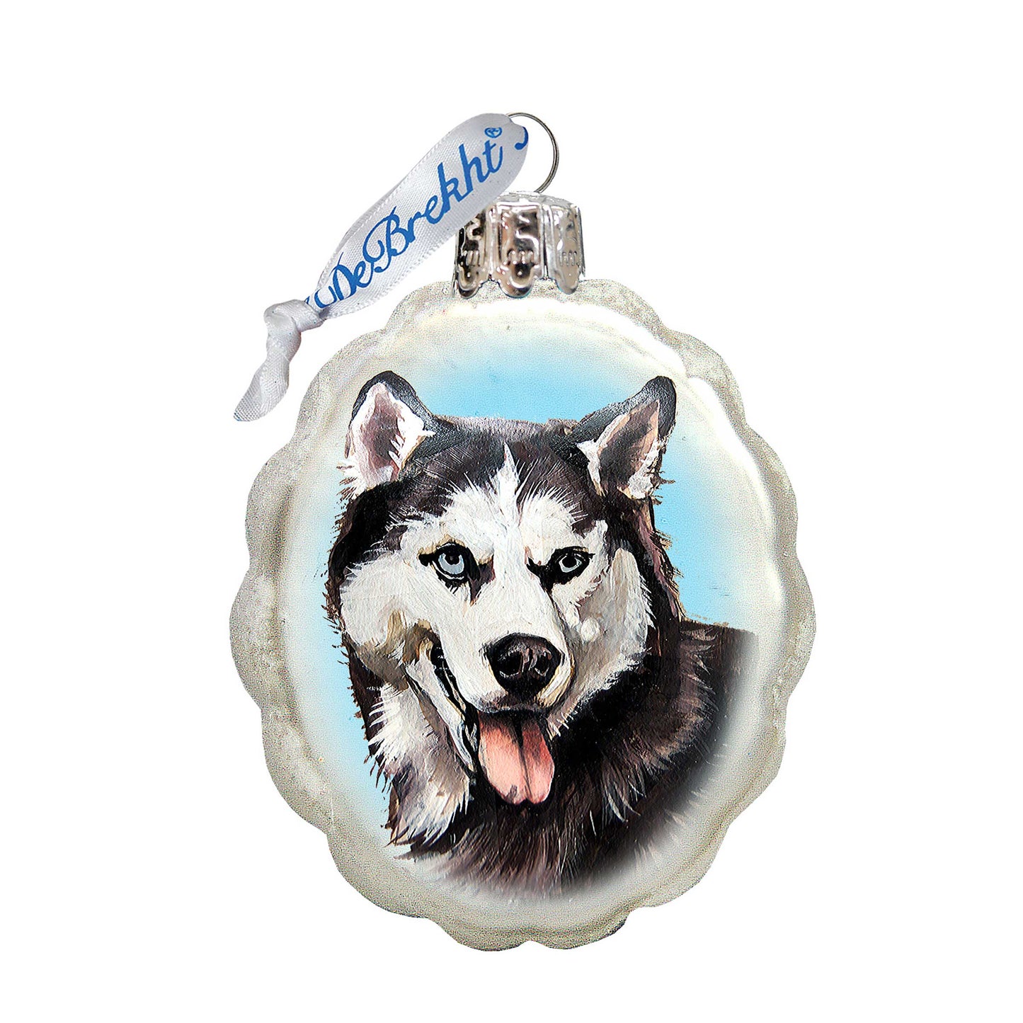 Siberian Husky Mercury Glass Ornament by G. DeBrekht - Pets Dog and Cats Decor - 774013