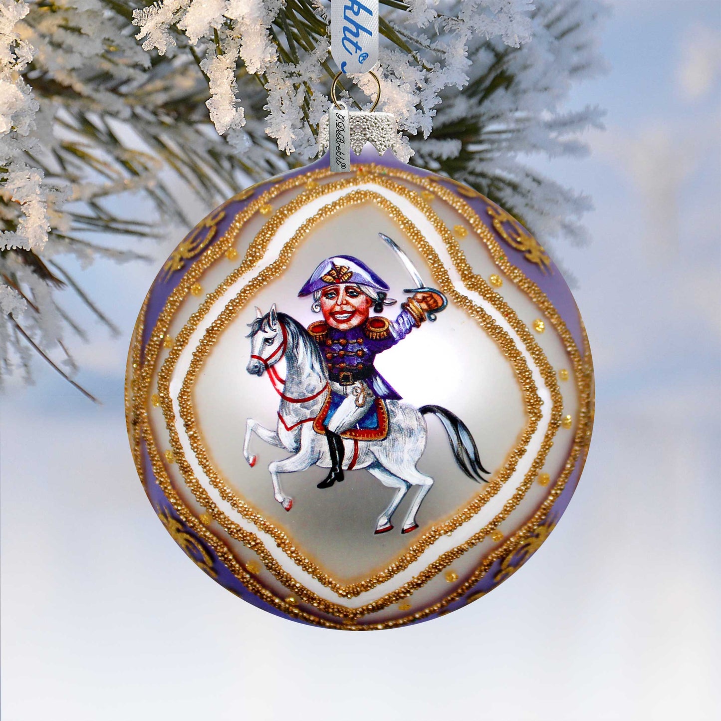 Clara Ball Glass Ornament, Santa & Christmas Decor - 73741-2 by G. DeBrekht