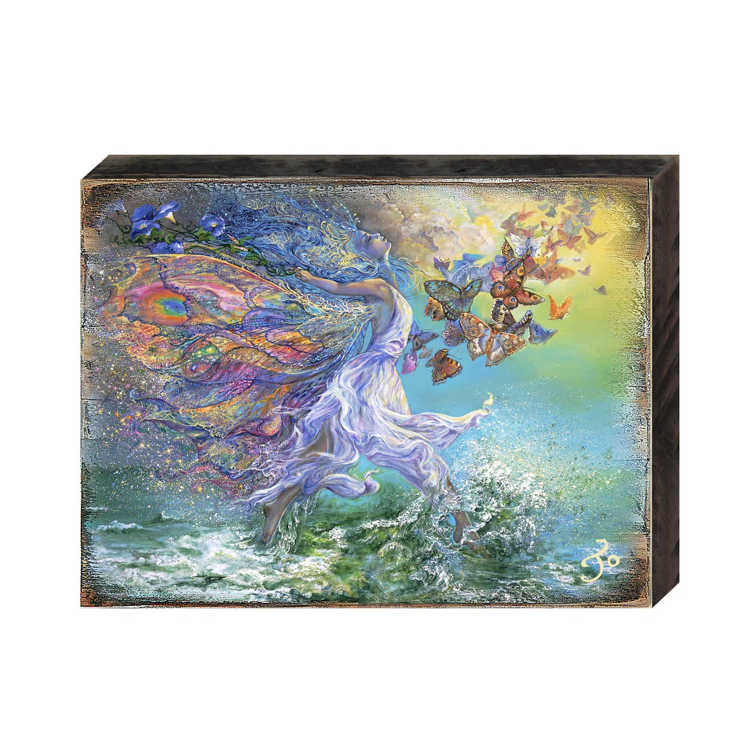 Joie De Vivre Fantasy Wooden Wall Art by Josephine Wall - Fantasy Décor - 852118-JW