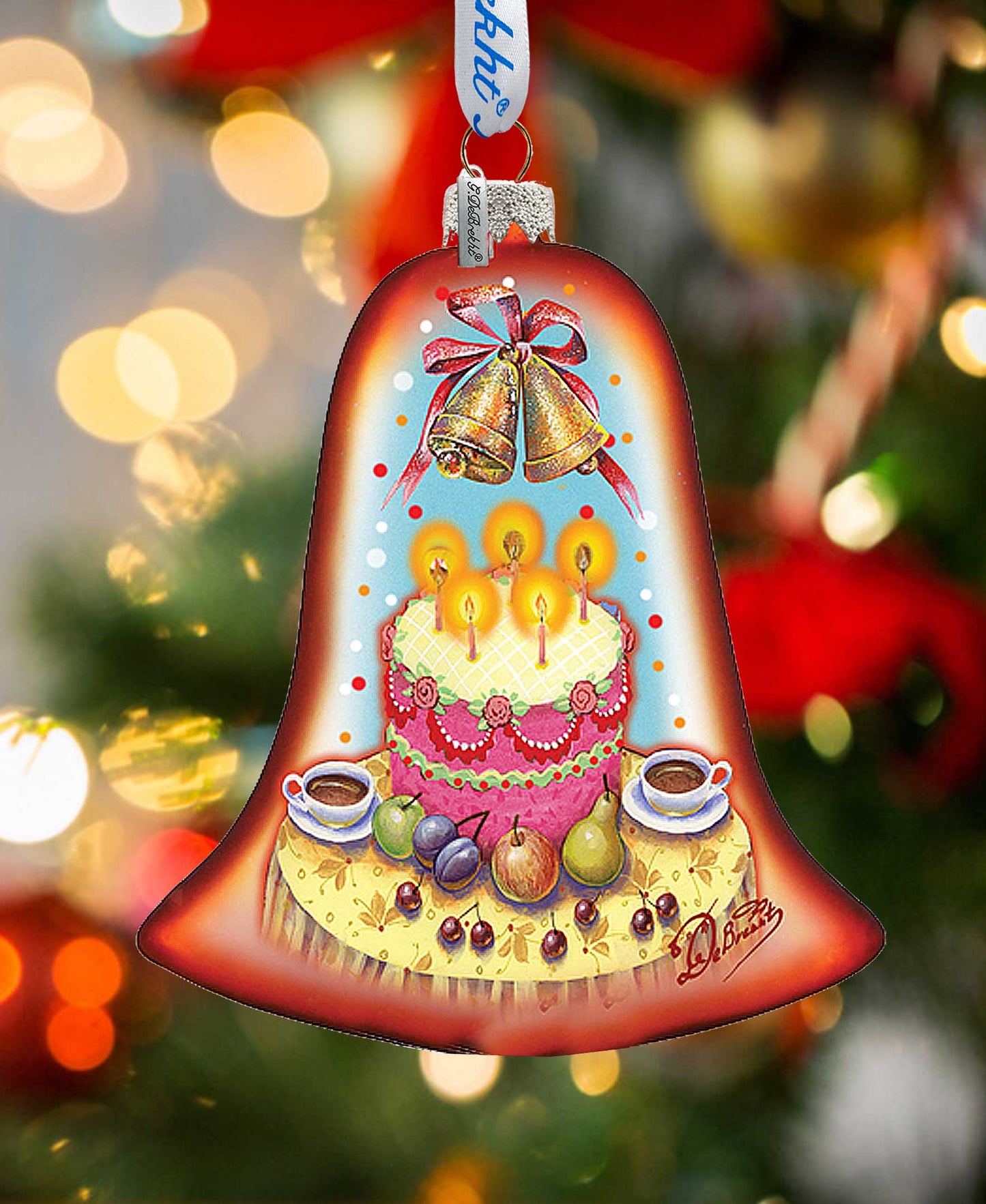 Celebration Bell Glass Ornament by G. DeBrekht - 752-003