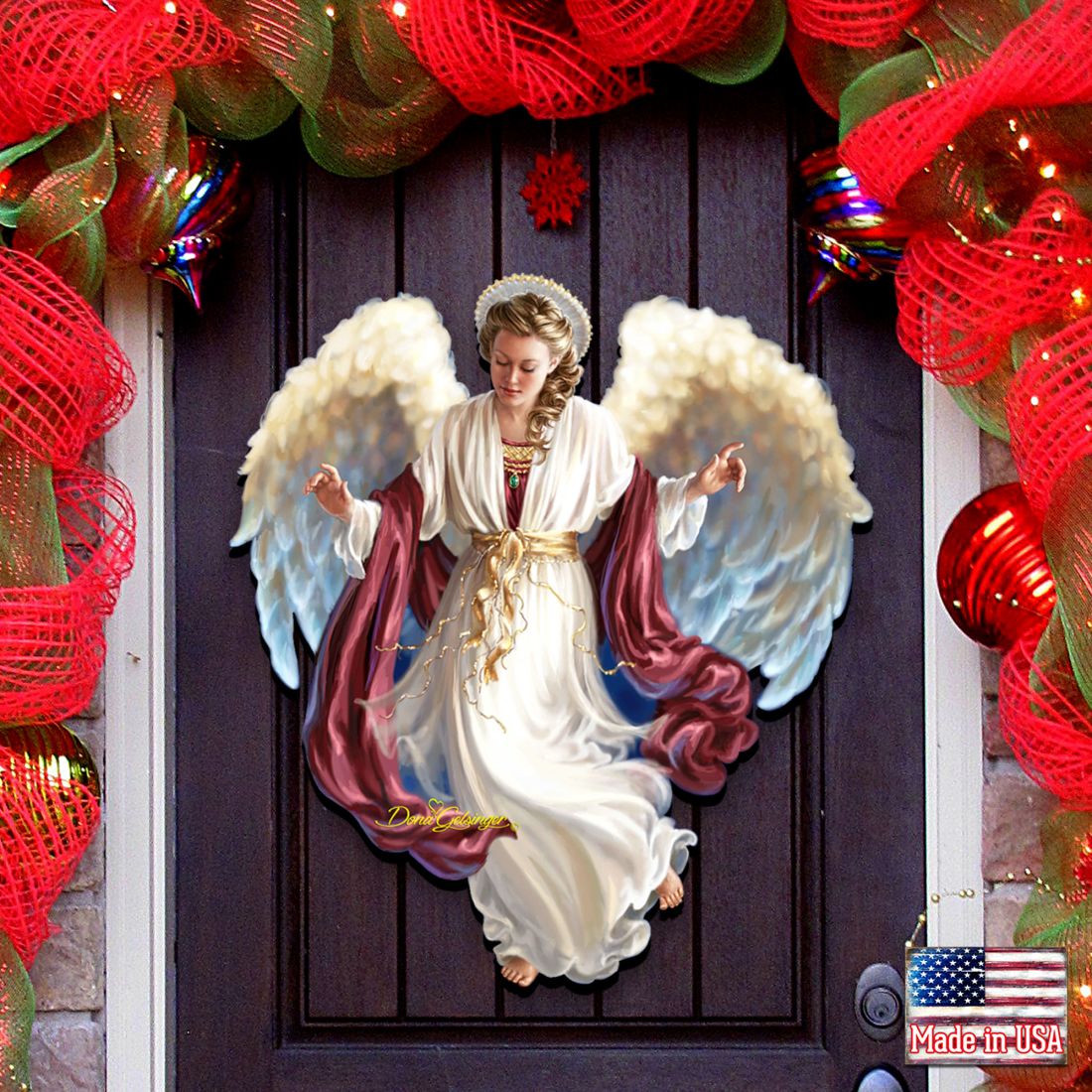 Peace on Earth Door Decor by Gelsinger - American Christmas Decor - 8461048H-1208