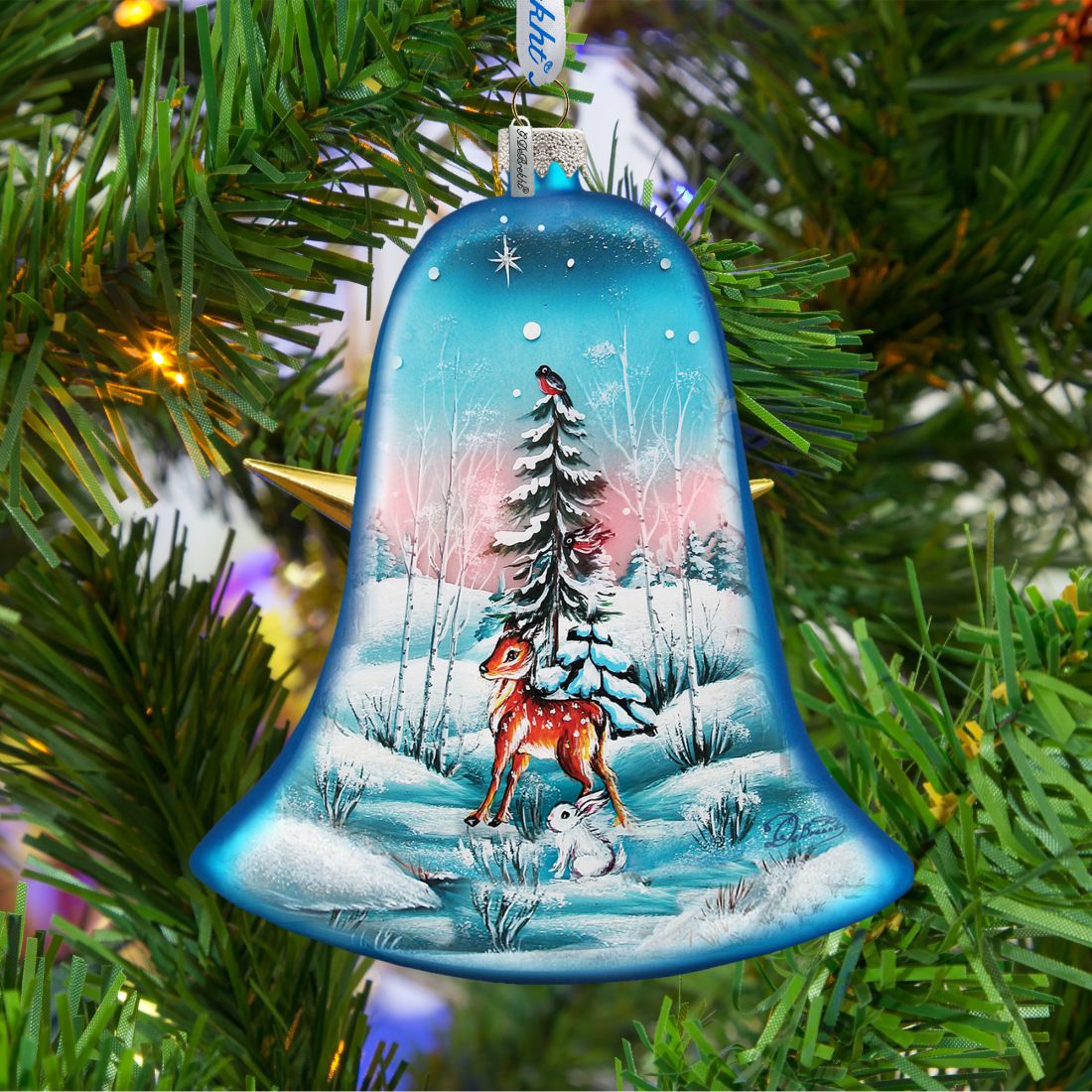 Winter Bells Glass Ornament Set of 3 by G. DeBrekht - Christmas Decor - 73180-B3