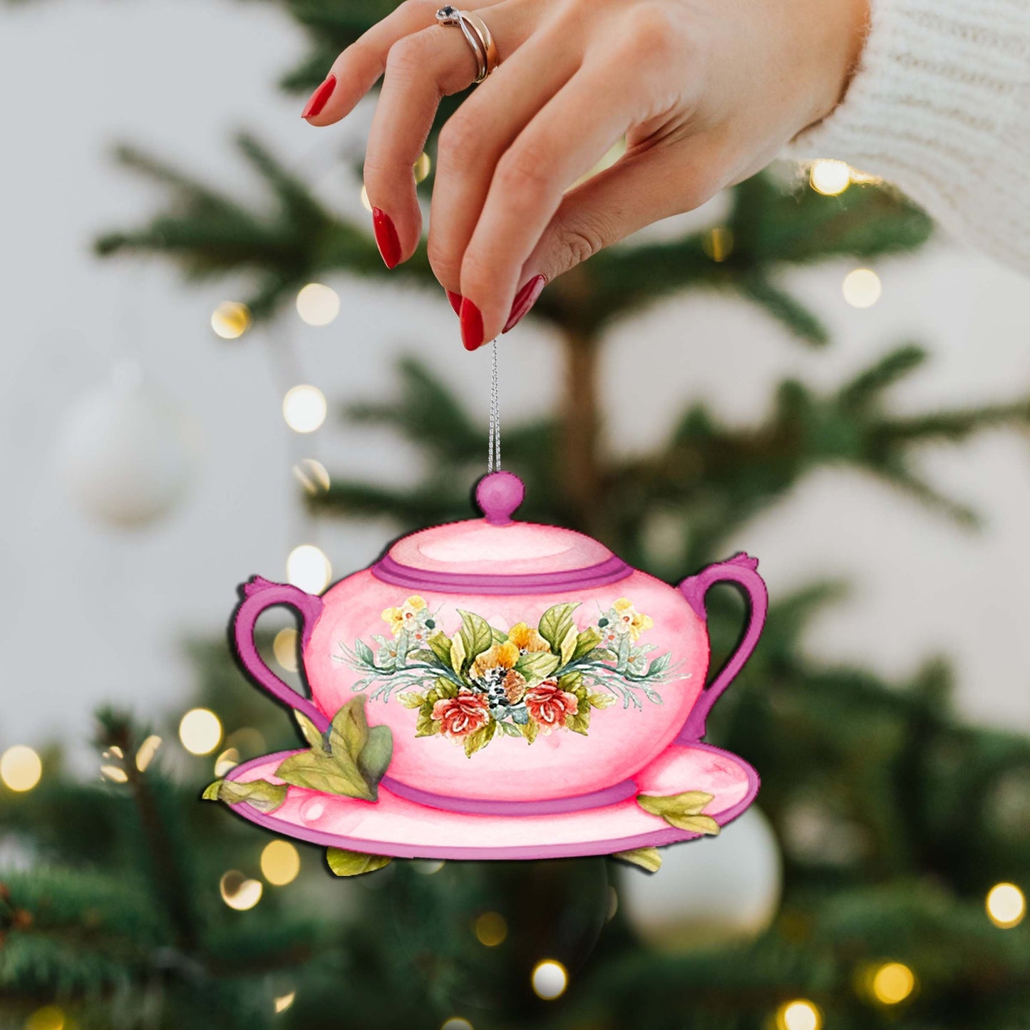 Happy Mother's Day Decorative Wooden Ornaments Set of 3 by G. Debrekht - Love Family Decor - 8091059-S3