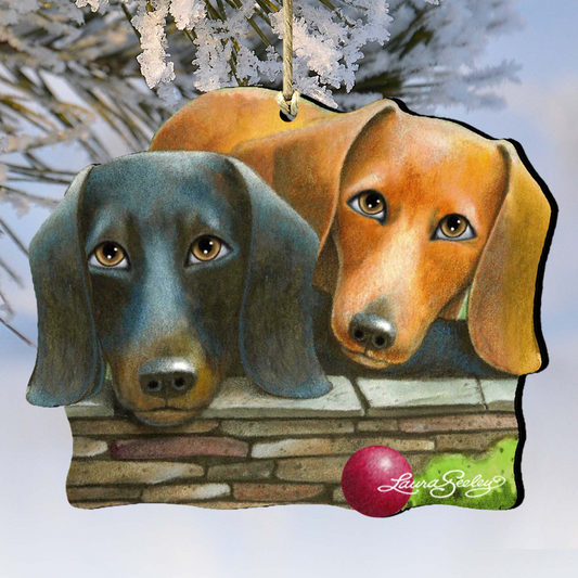 Where Is the Ball Wooden Ornaments Pets by Laura Seeley - Pets Dog and Cats Decor - 8511016-LS