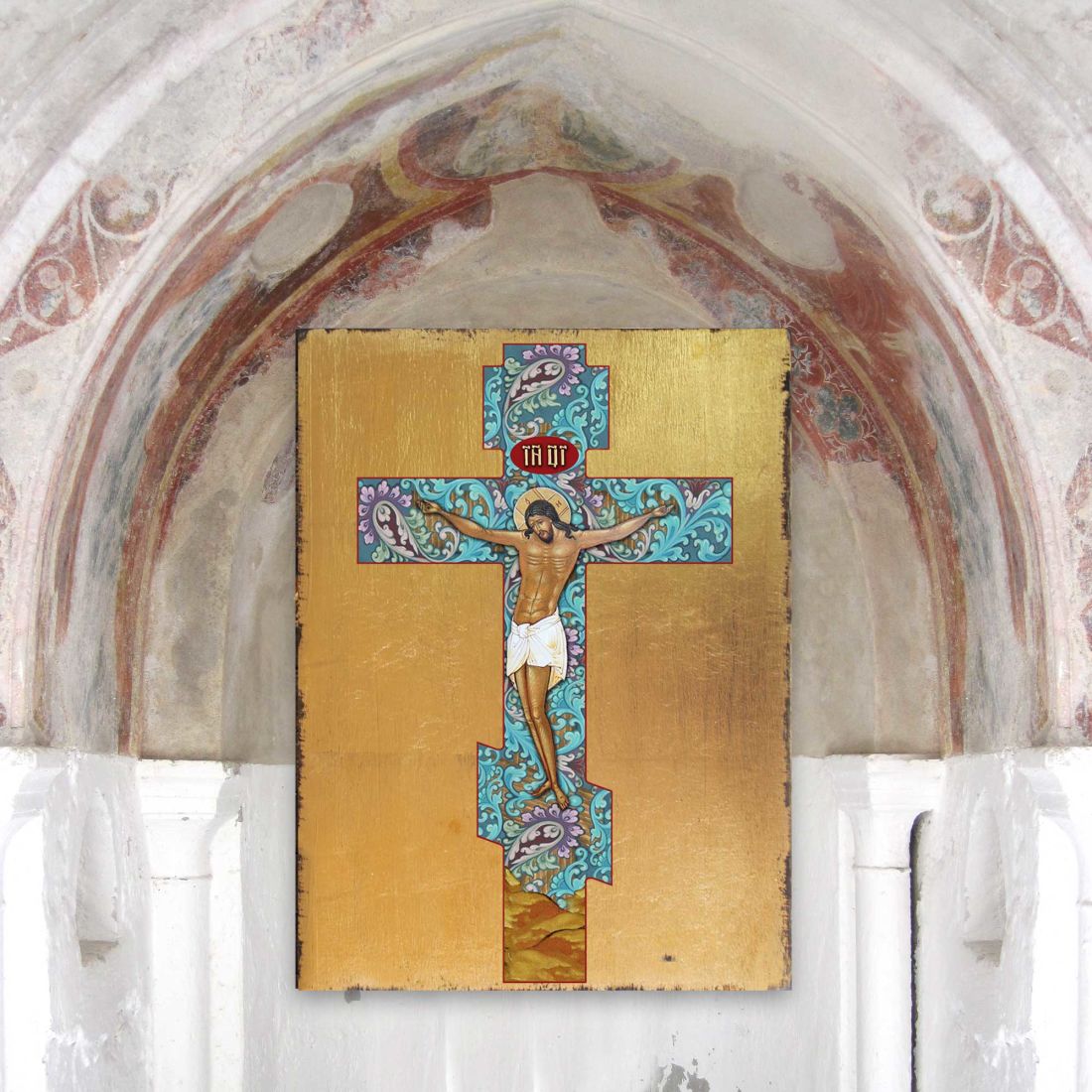 Of Jesus Christ Wooden Gold Plated Religious Christian Sacred Icon - Inspirational Icon Decor - 85030