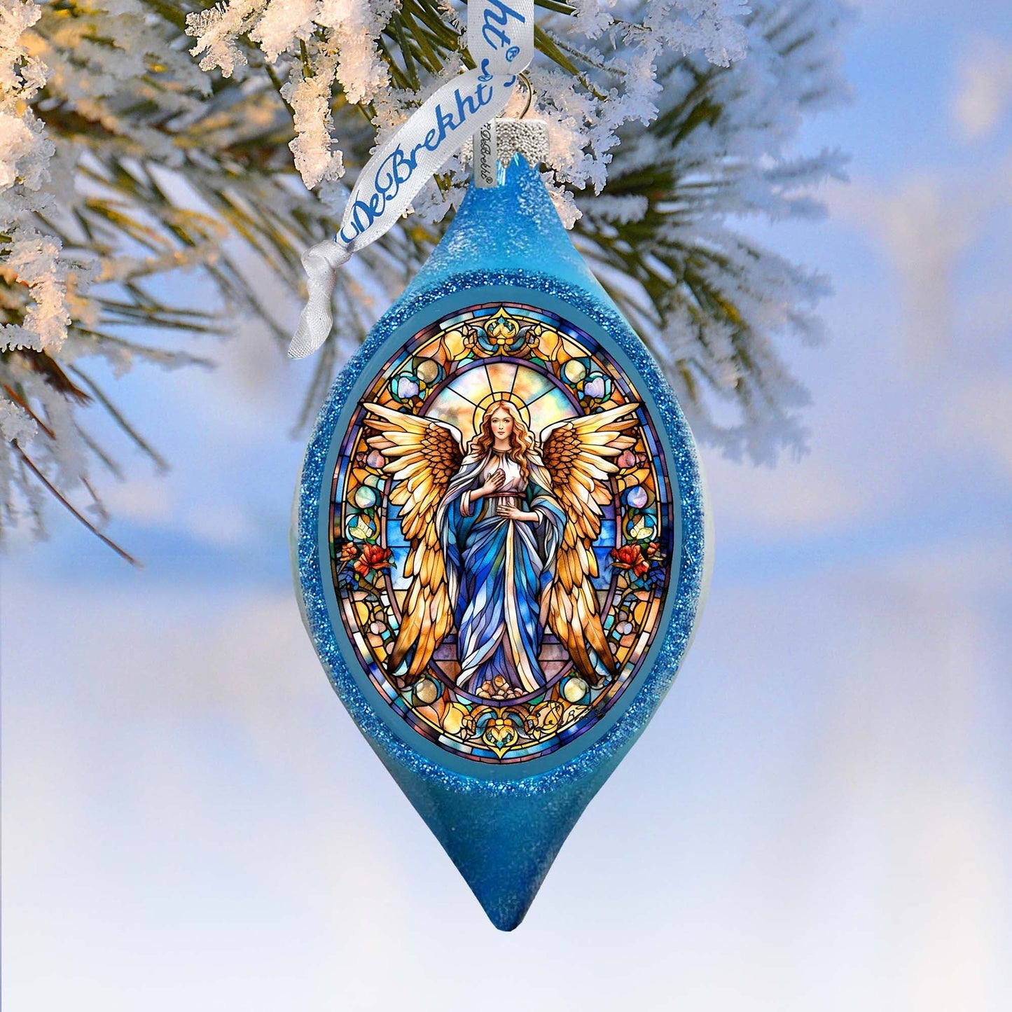 Angel of the Sea Drop Glass Ornament by G. Debrekht - Nativity Holiday Decor - 757-044