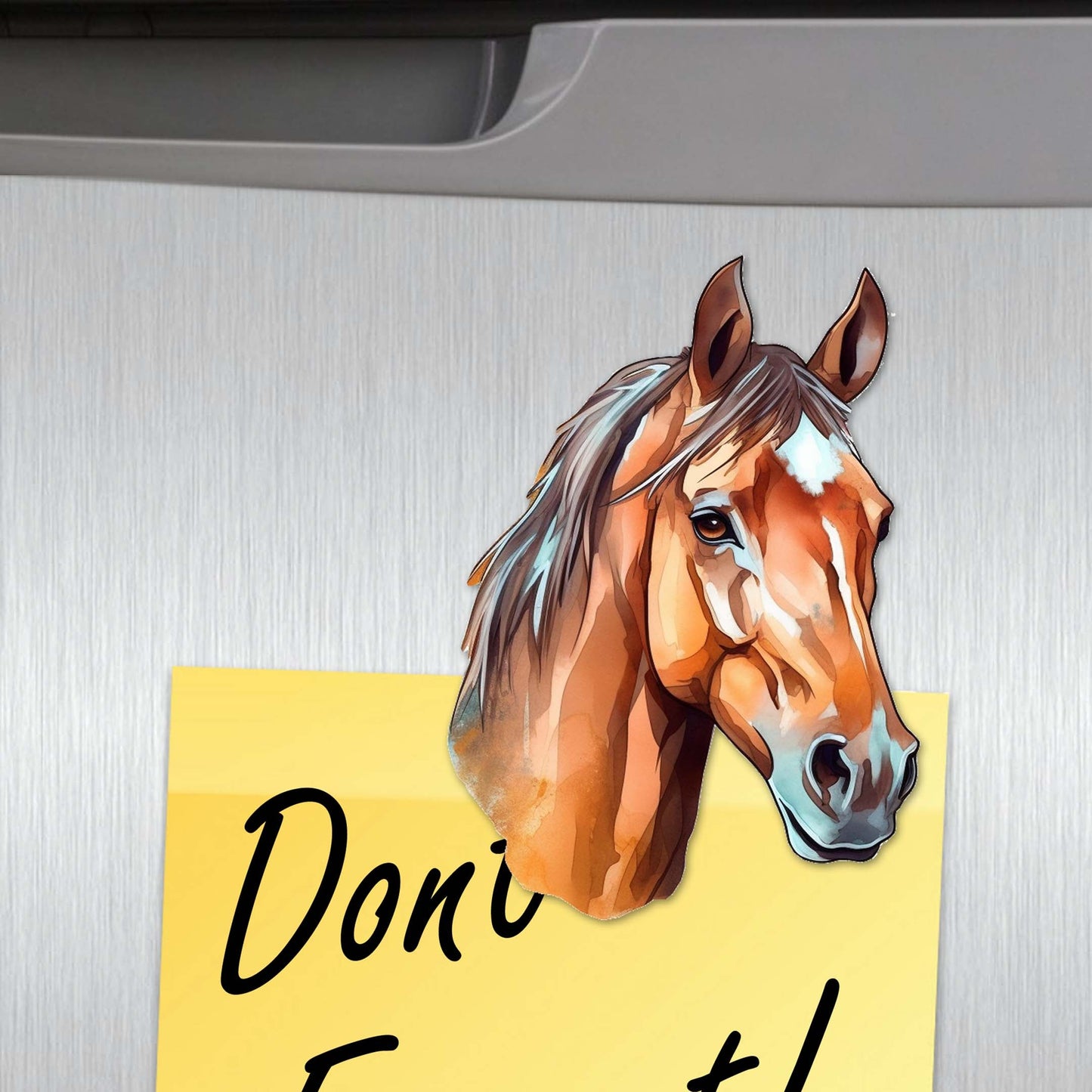 Horses Decorative Wooden Magnets Set of 6 by G. Debrekht - Wildlife Decor - 8090039G-S6