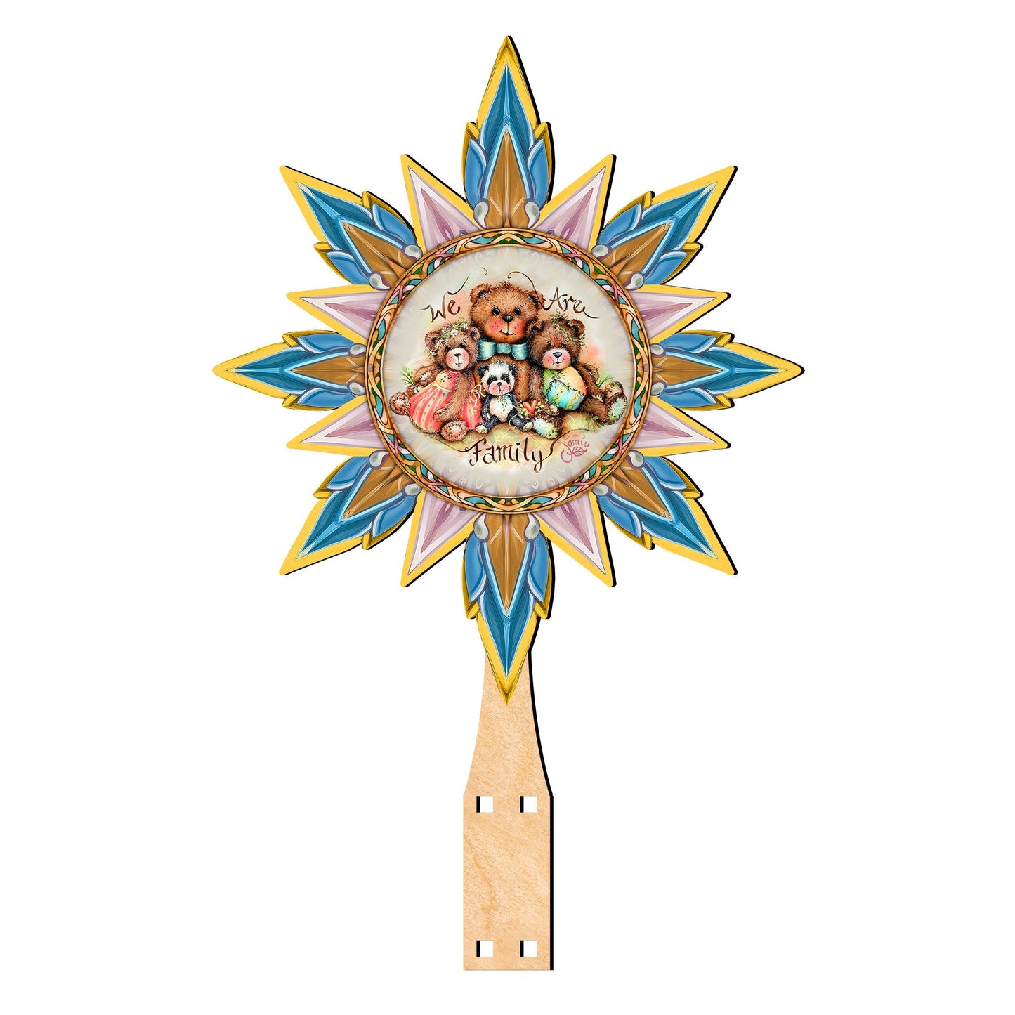 We Are the Family Tree Topper Wooden Decor by Jamie Mills-Price - Christmas Decor - 89520-MP