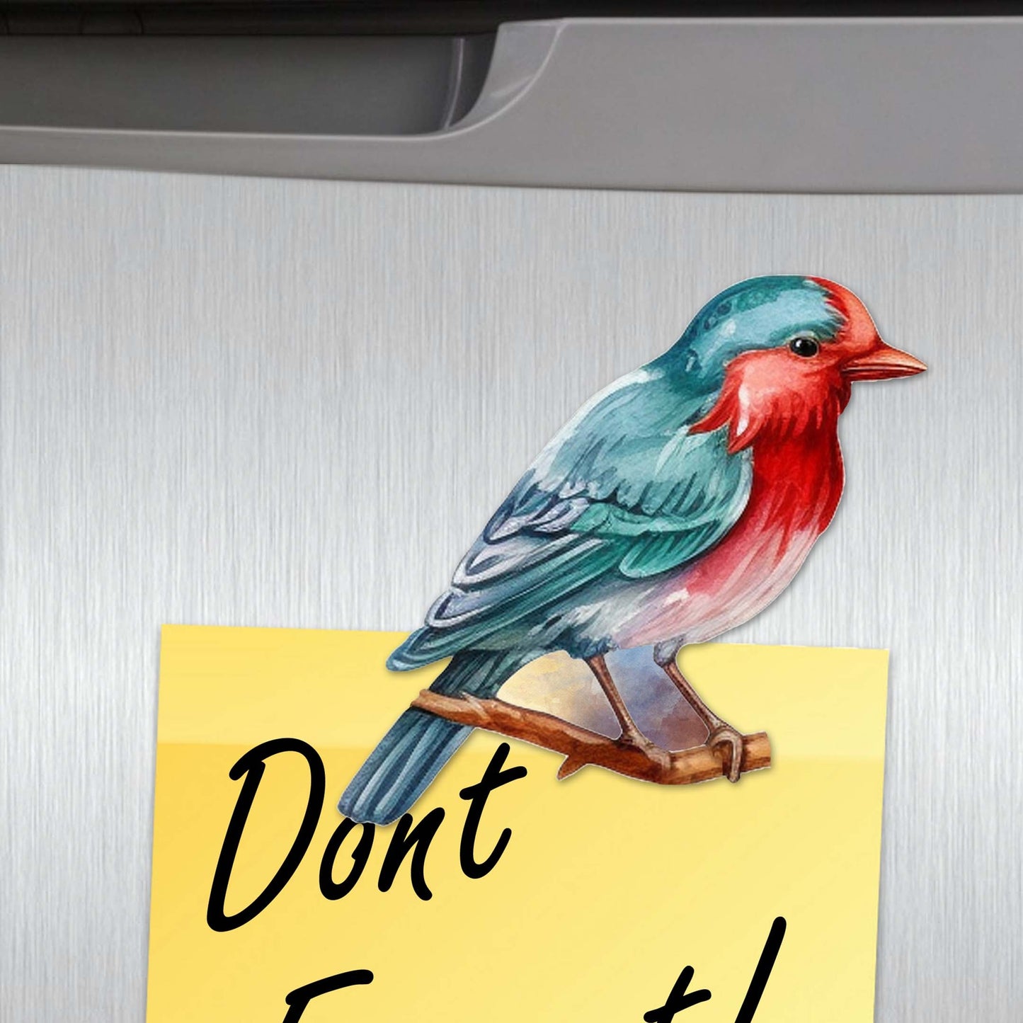 Forest Birds Decorative Wooden Magnets Set of 6 by G. Debrekht - Wildlife Decor - 8090015G-S6