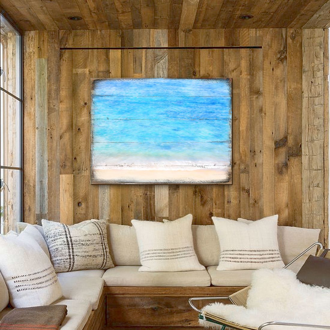 Spataro Beach Wood Wooden Coastal Wall Art by Nature Wonders - Coastal Sea-Life Decor - 95226-2B
