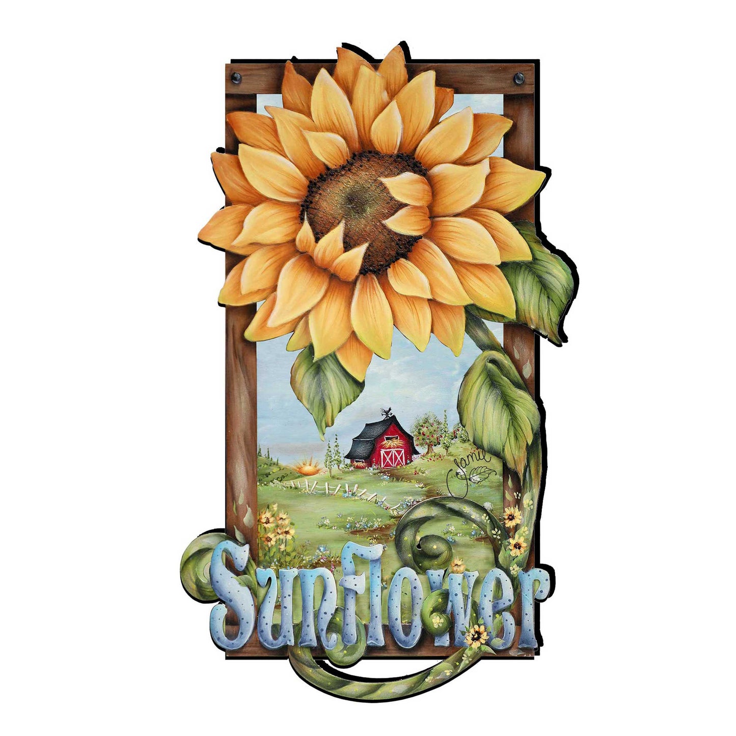 Sunflower Farms Halloween Door Decor by Jamie Mills-Price - Thanksgiving Halloween Decor - 8457701H
