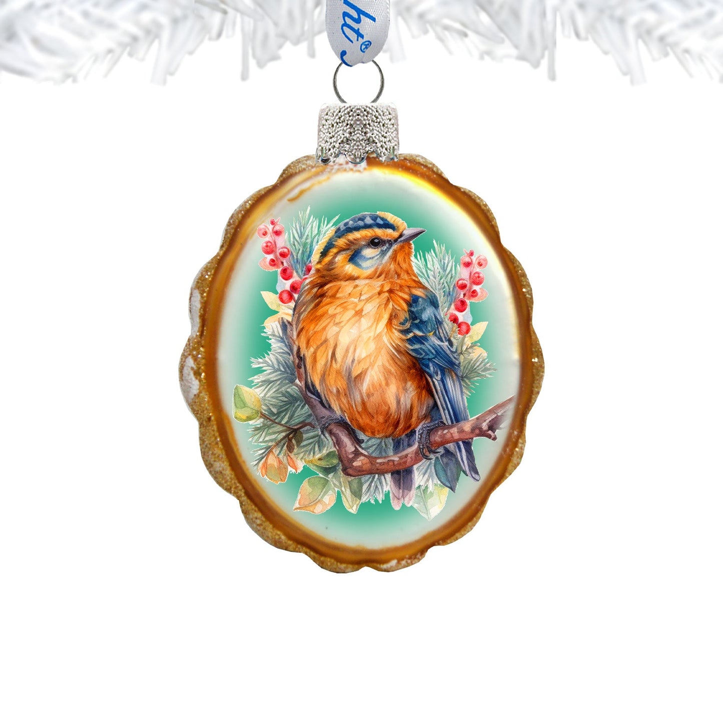 Songbird Mercury Glass Ornaments by G. Debrekht - Wildlife Holiday Decor - 776005