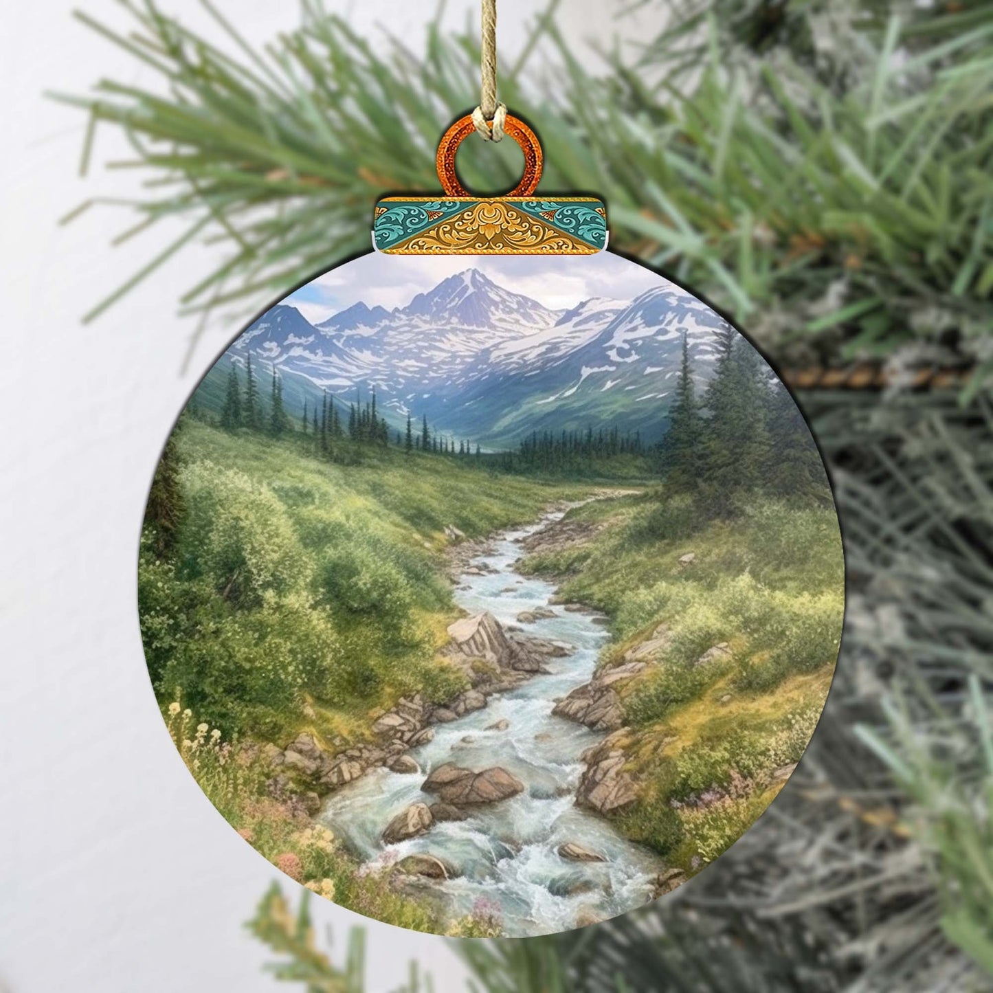 Alaskan Wilderness Wooden Ornaments by G.Debrekht - Wildlife Holiday Decor - 870076