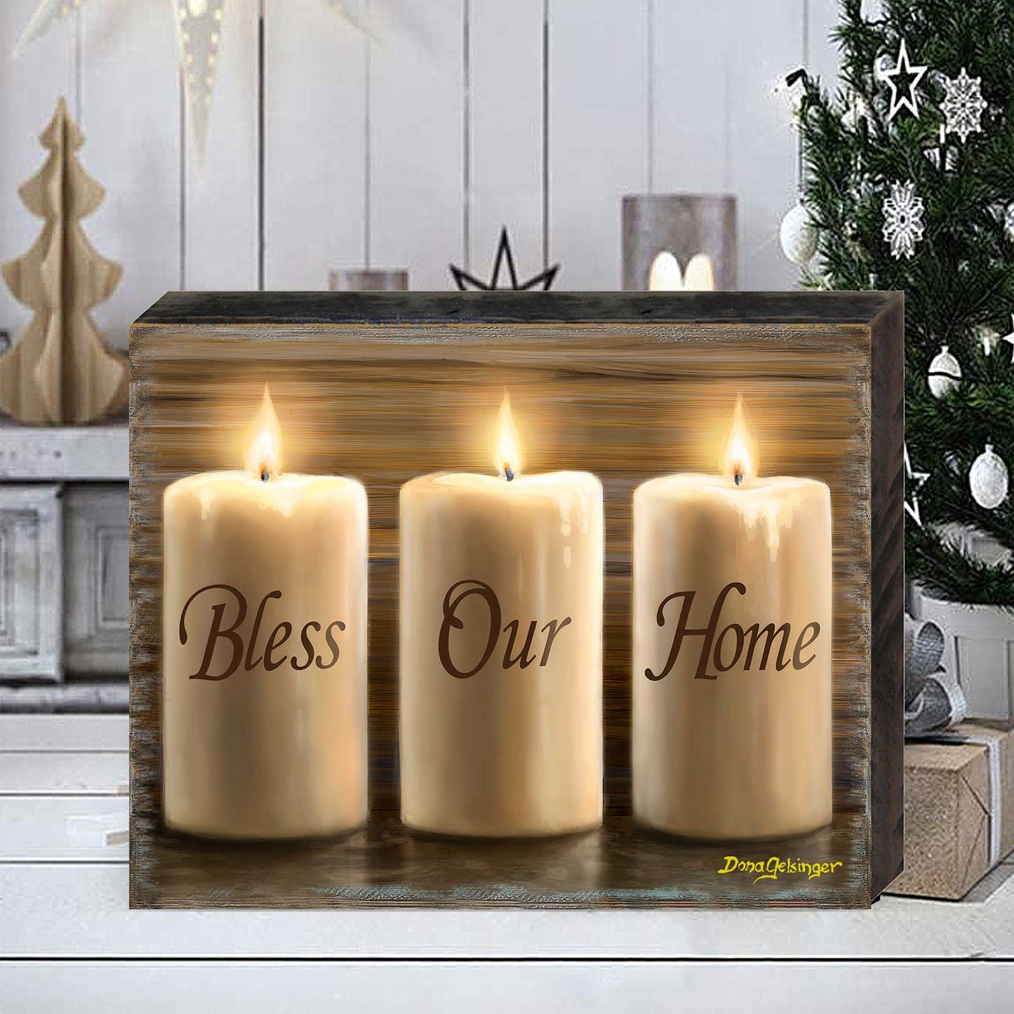 Bless Our Home Wall Art by D. Gelsinger - Nativity Holiday Decor  - 95687B-DG