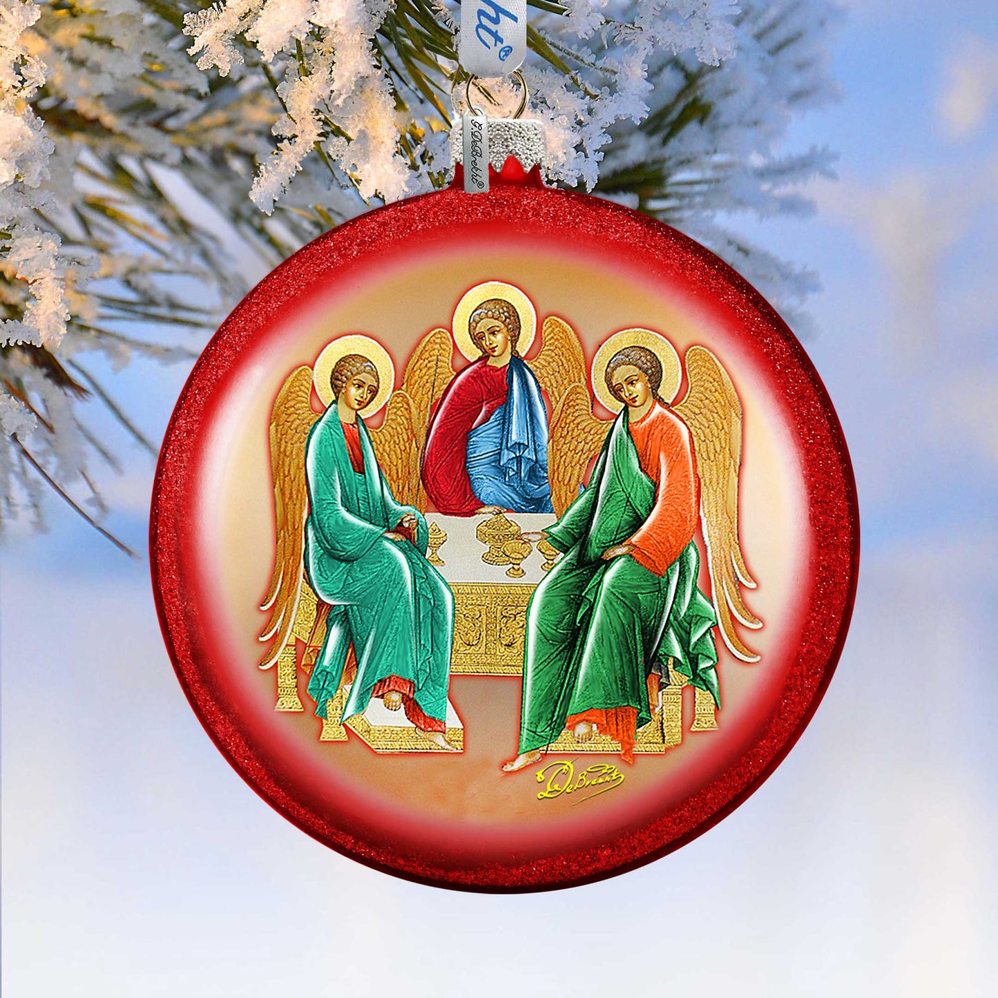 Trinity Glass Ornament by G. DeBrekht - Nativity Holiday Decor - 744-019