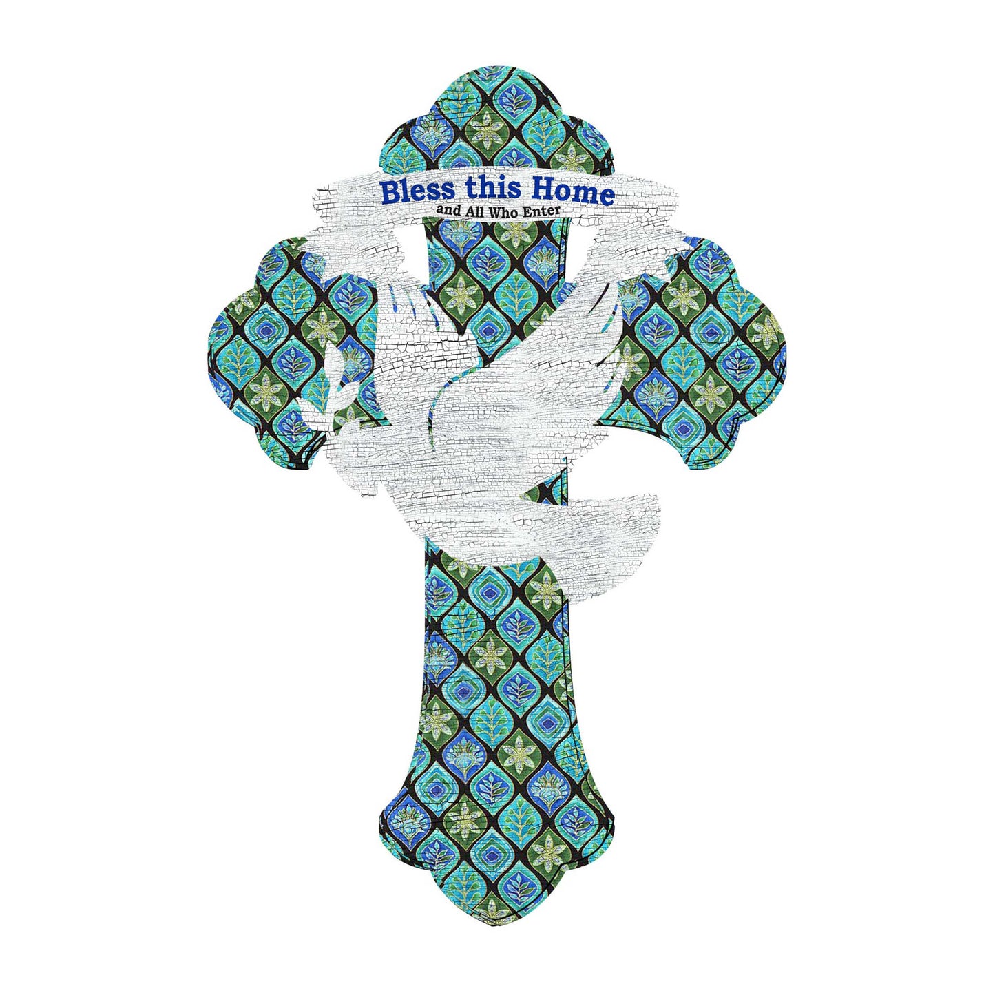 Blessings Cross Easter Door Decor by G. DeBrekht - Easter Spring Decor - 8191163H