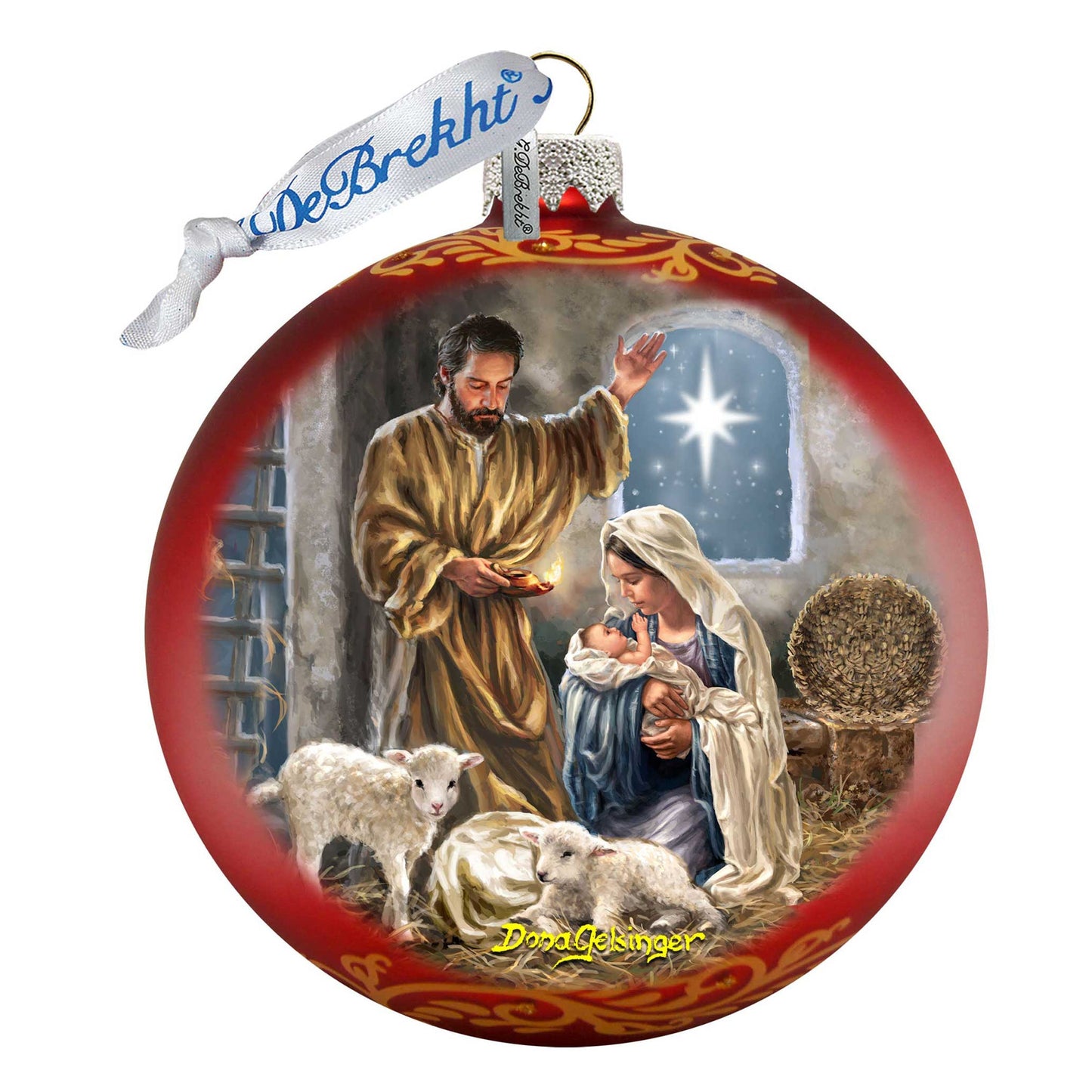 A Star Is Born Glass Ornament Limited Edition by G. DeBrekht - Nativity Holiday Decor - 73909