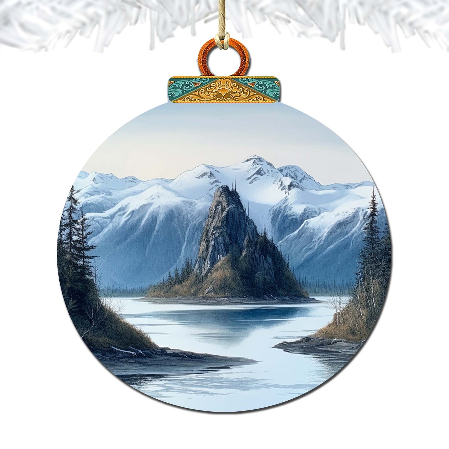 The Magic of Alaskan Nature Wooden Ornaments by G.Debrekht - Wildlife Holiday Decor - 870078