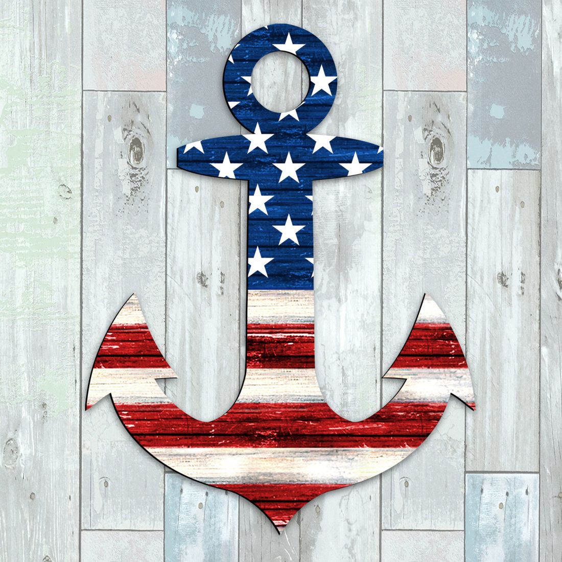 American Anchor Holiday Door Decor - American Christmas Decor - 8198913H