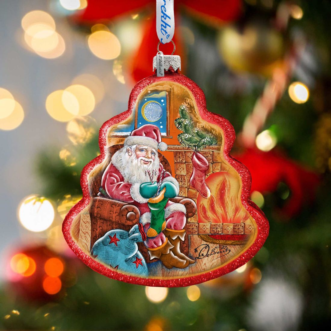 Christmas Glass Ornament Set of 3 by G. DeBrekht - Christmas Decor - 75103-B3