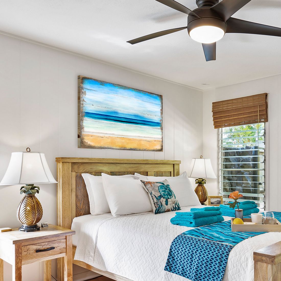 Spataro Beach Wooden Coastal Wall Art by Nature Wonders - Coastal Sea-Life Decor - 95226B