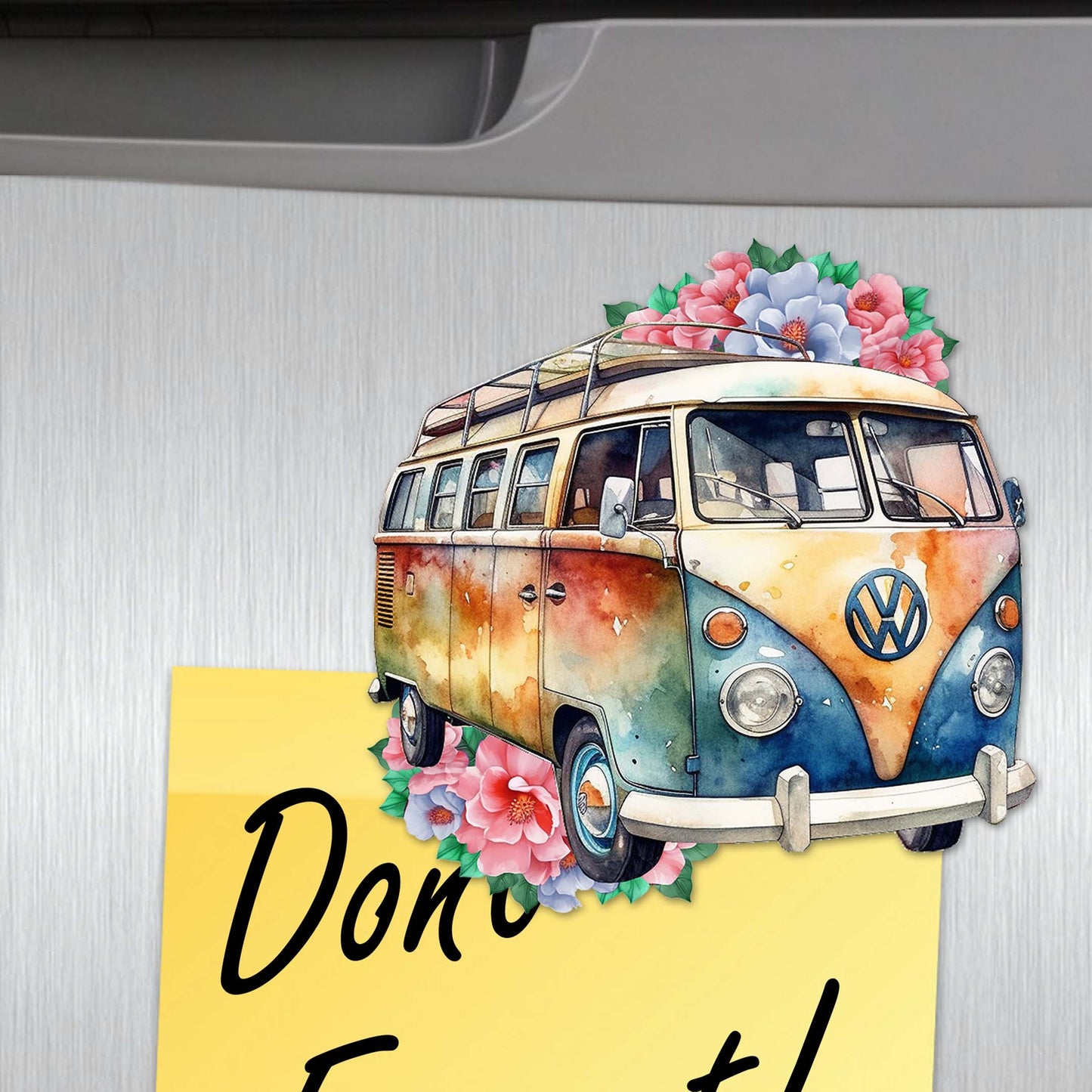 Surf Vans Decorative Wooden Magnets Set of 6 by G. Debrekht - Coastal Decor - 8090040G-S6