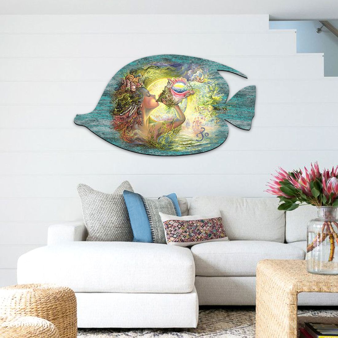 Call of the Sea Wall Hanger by Josephine Wall - Coastal Sea-Life Decor - 845612H-JW