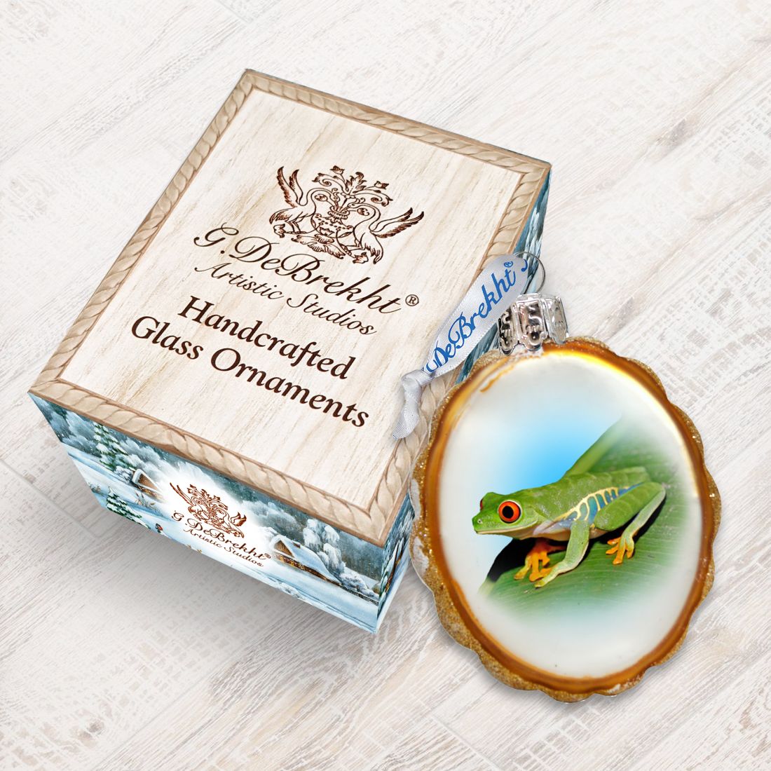 Frog Mercury Glass Ornament by G. DeBrekht - Wildlife Holiday Decor - 776281