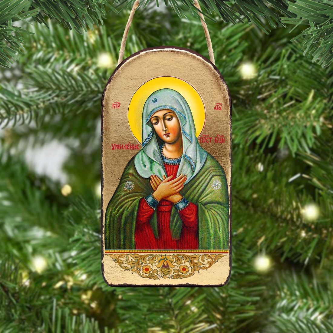 The Mother of God Tenderness Religious Orthodox Sacred Icon Ornament - Inspirational Icon Decor - 87012