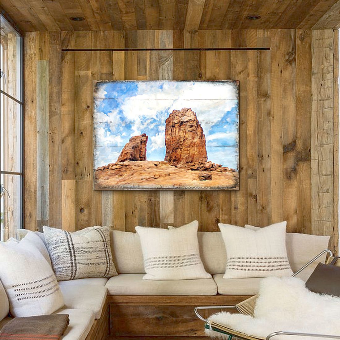 Hogge Canyons Landscape Wooden Wall Art by Nature Wonders - Nature Wildlife Decor  - 95276B