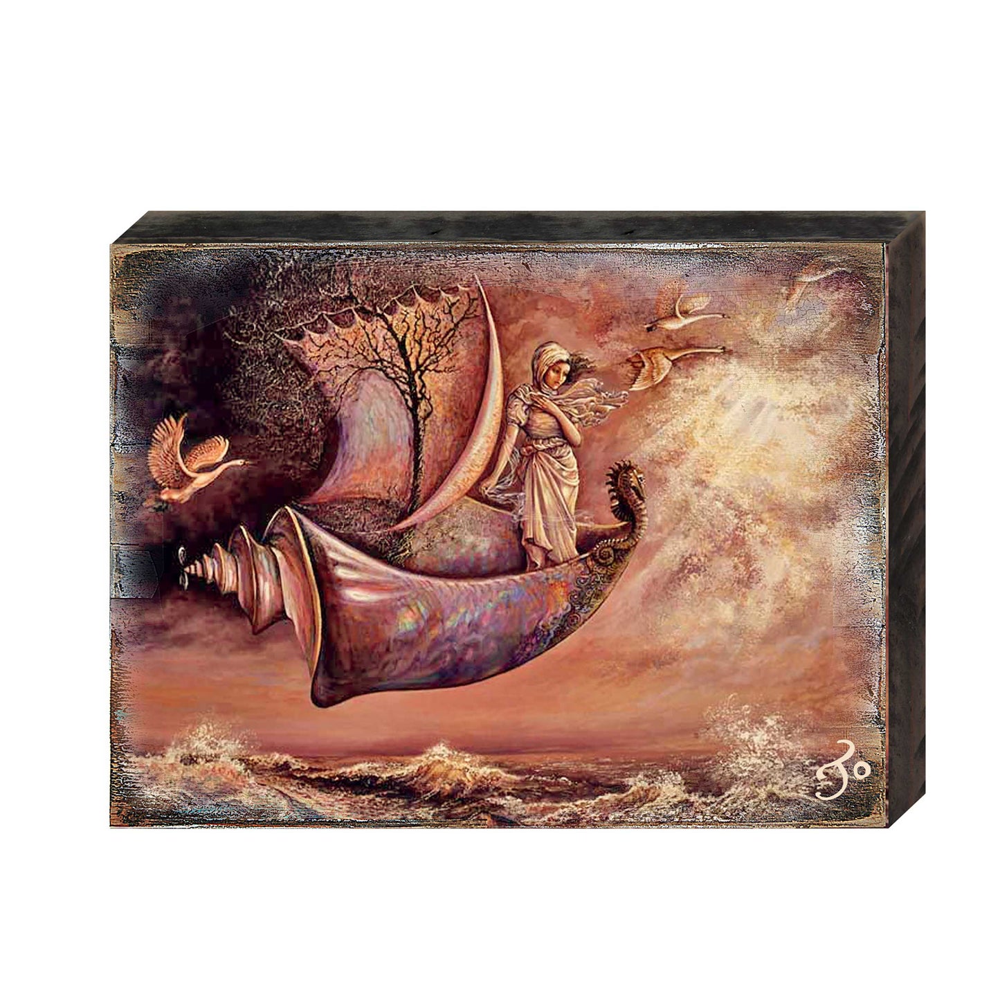 Strange Craft Fantasy Wooden Wall Art by Josephine Wall - Fantasy Decor - 852123-JW