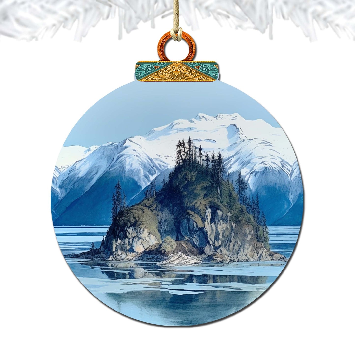 Alaskan Nature's Timeless Beauty Wooden Ornaments by G.Debrekht - Wildlife Holiday Decor - 870073