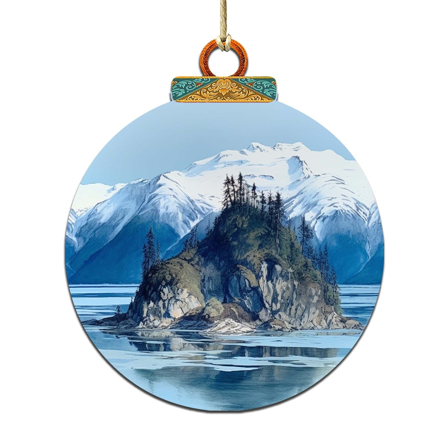 Alaskan Nature's Timeless Beauty Wooden Ornaments by G.Debrekht - Wildlife Holiday Decor - 870073