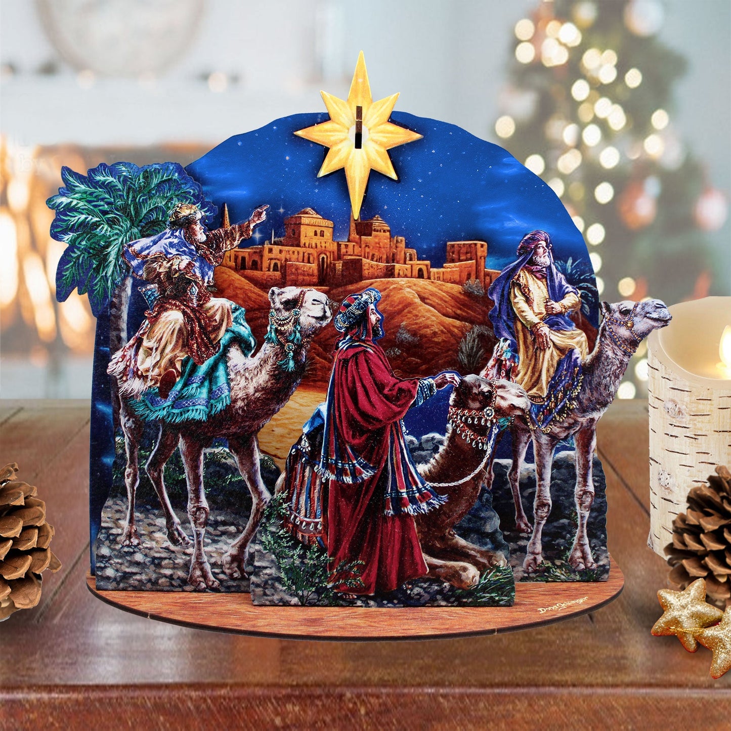 Three Kings Journey Decorative Village Set by D. Gelsinger - Nativity Holiday Decor - 852768