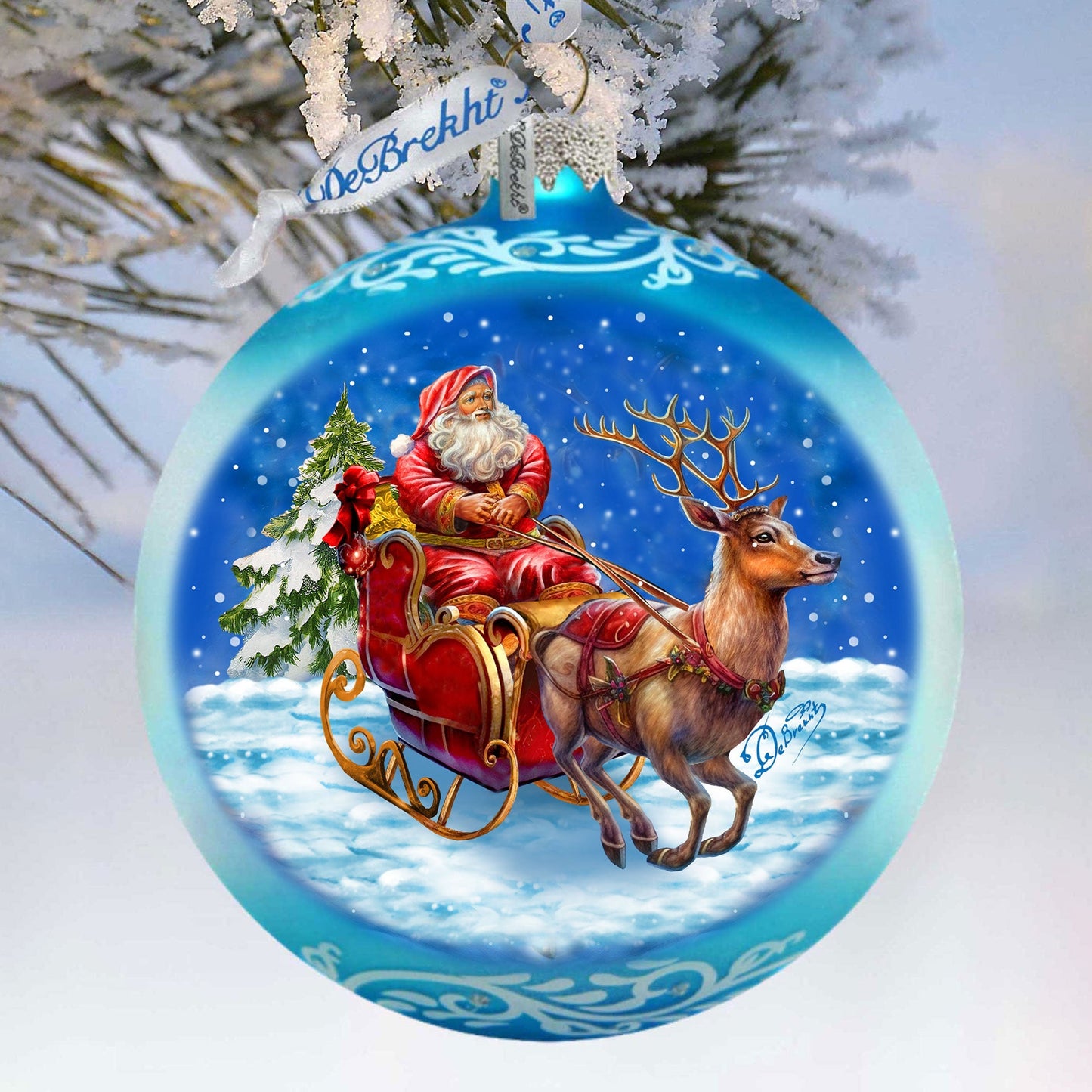 Enchanted Midnight Journey Lg Glass Ornament by G.Debrekht - Christmas Holiday Decor - 73962