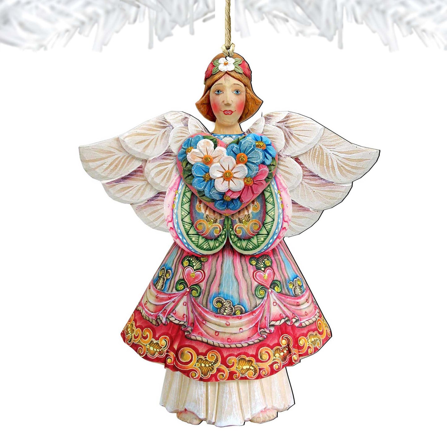 Angel of Love Wooden Ornaments by G.DeBrekht - Love Family Kids Decor - 8155412-S2