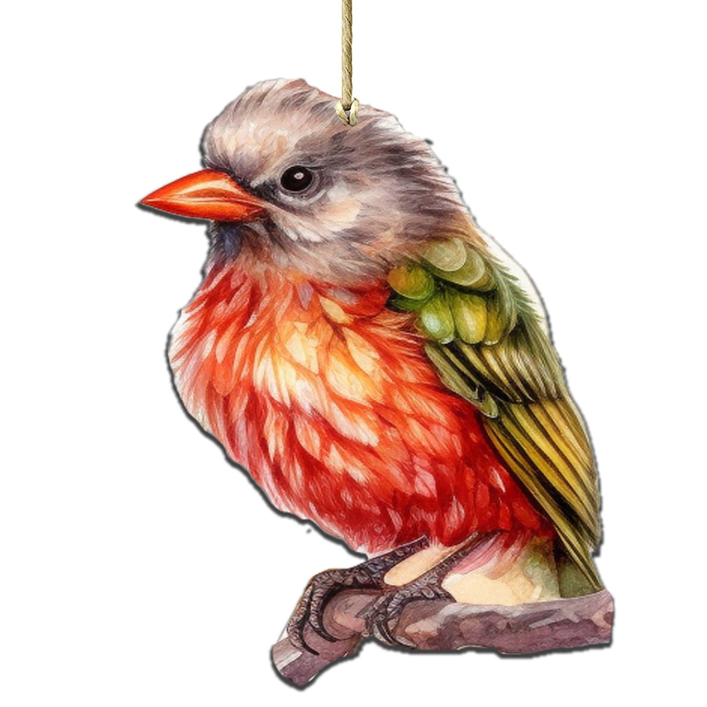 Enchanted Forest Bird Wooden Ornaments by G.Debrekht - Wildlife Holiday Decor - 8710005-3