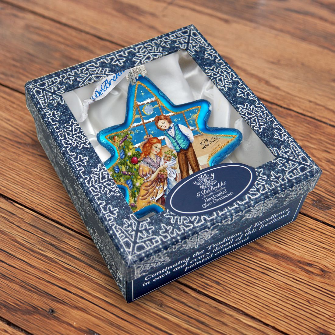 Nutcracker North Star Glass Ornament by G. DeBrekht - Christmas Decor - 755-002