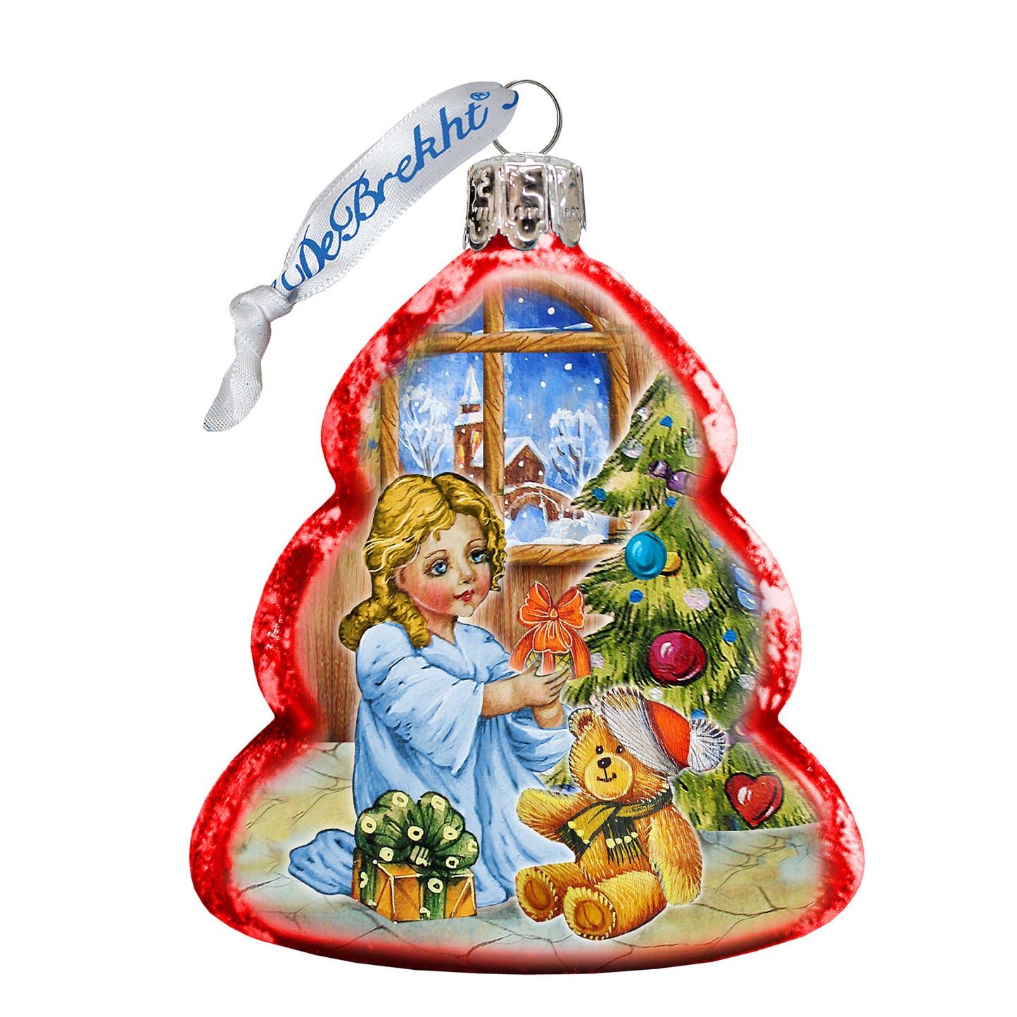 Nativity Santa Angel Mercury Glass Ornament by G. DeBrekht - Nativity Holiday Decor - 773016