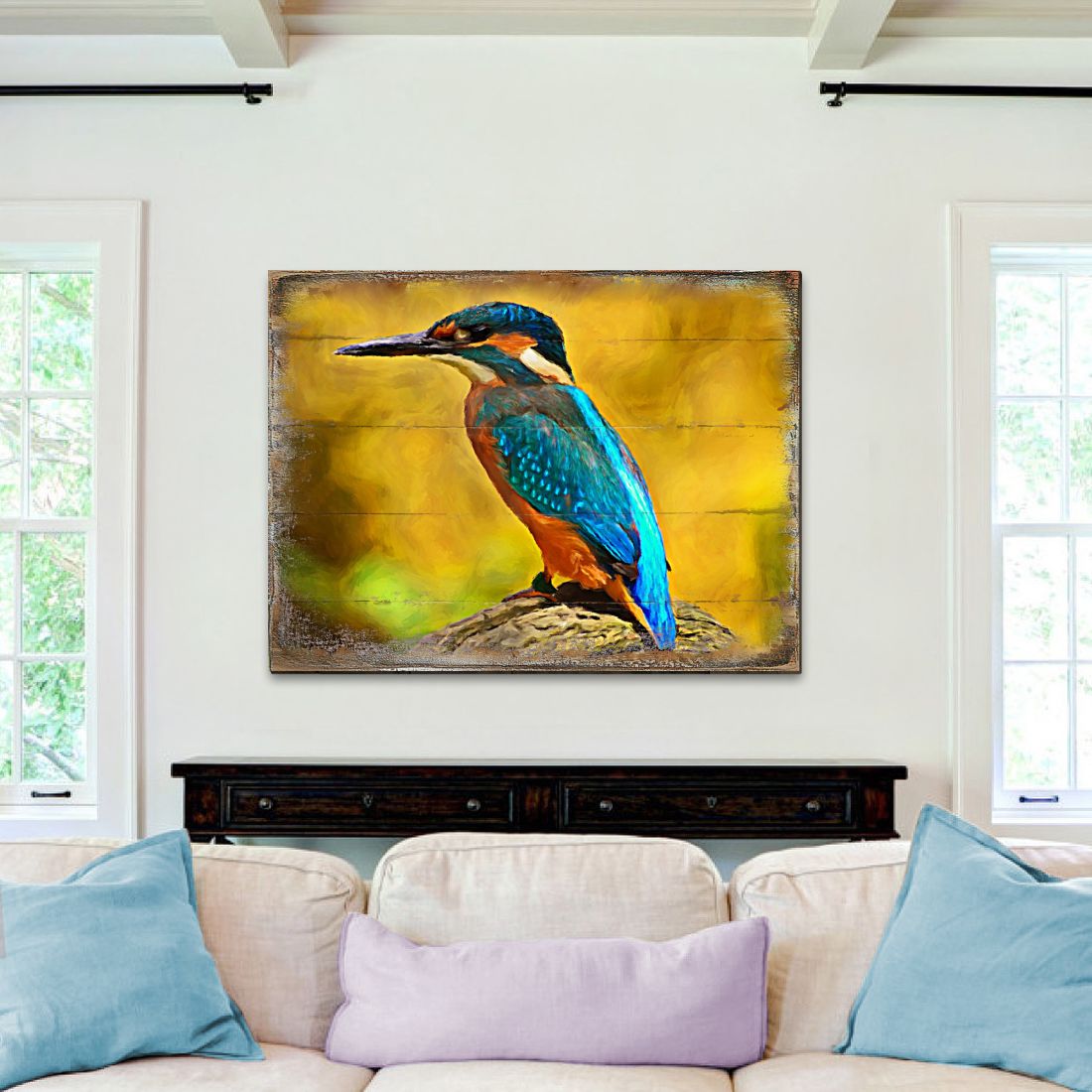 Alyra Bird Art Wooden Wall Art by Nature Wonders - Nature Wildlife Decor  - 95298B