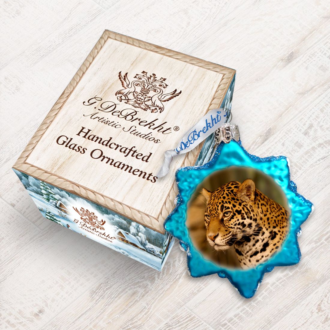 Cheetah Mercury Glass Ornament by G. DeBrekht - Wildlife Holiday Decor - 771041