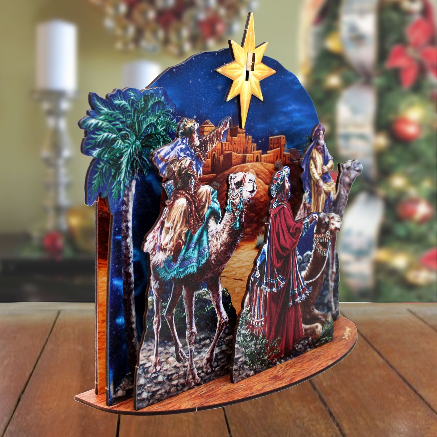 Three Kings Journey Decorative Village Set by D. Gelsinger - Nativity Holiday Decor - 852768