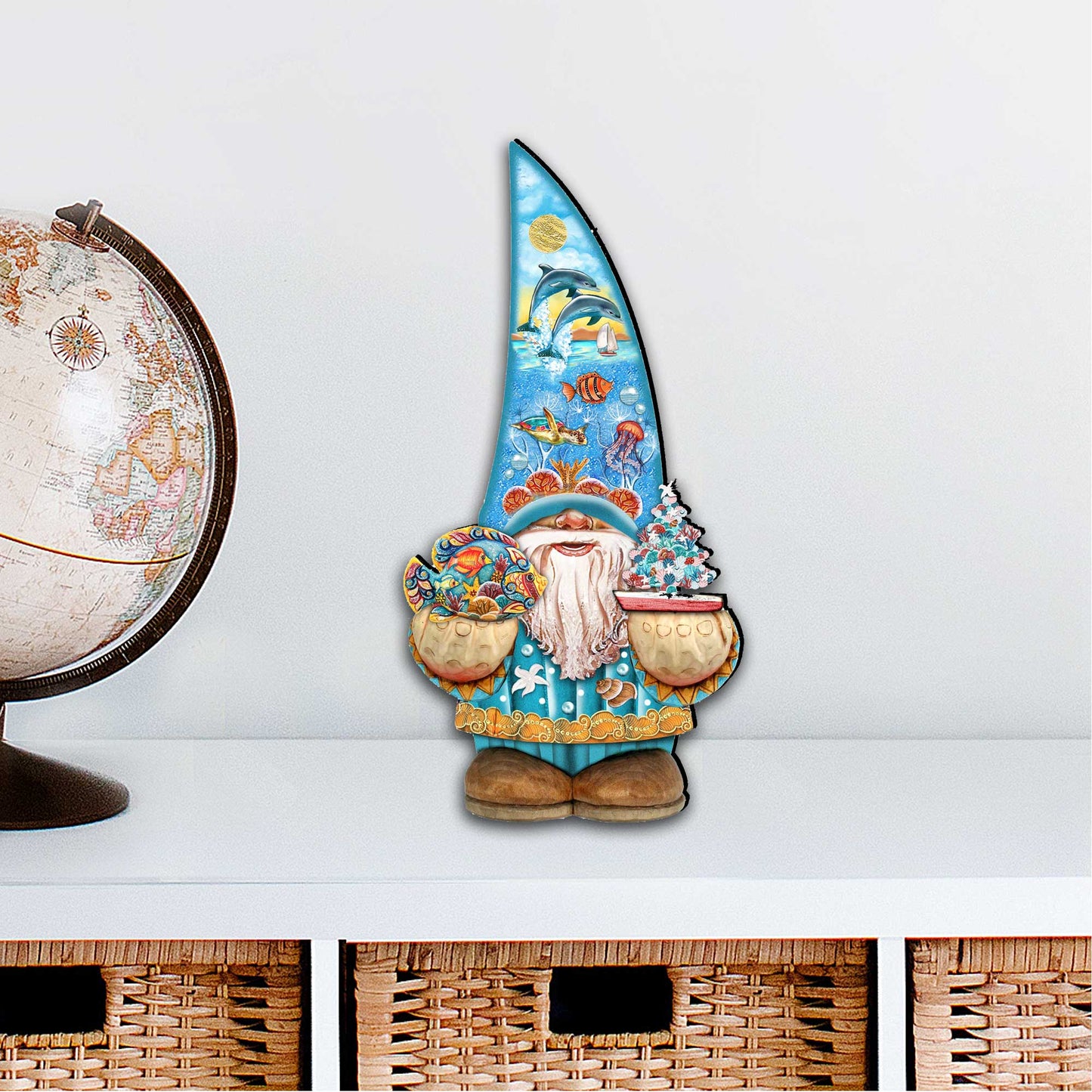 Coastal Gnome Coastal Door Decor by G. DeBrekht - Coastal Holiday Decor - 8611014H