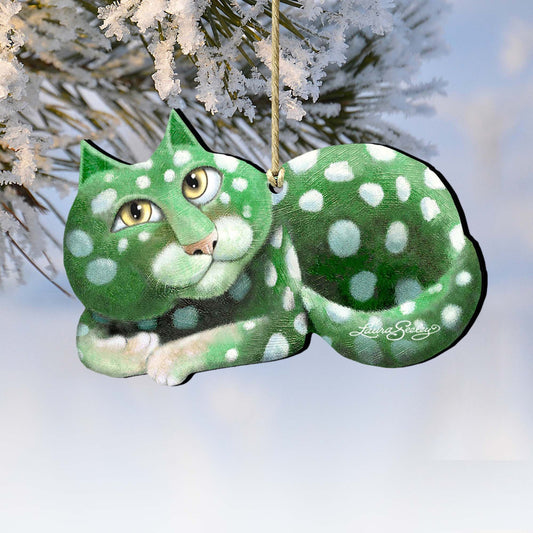 Cash Is King Cat Wooden Ornaments by Laura Seeley - Pets Dog and Cats Decor - 8512061-LS