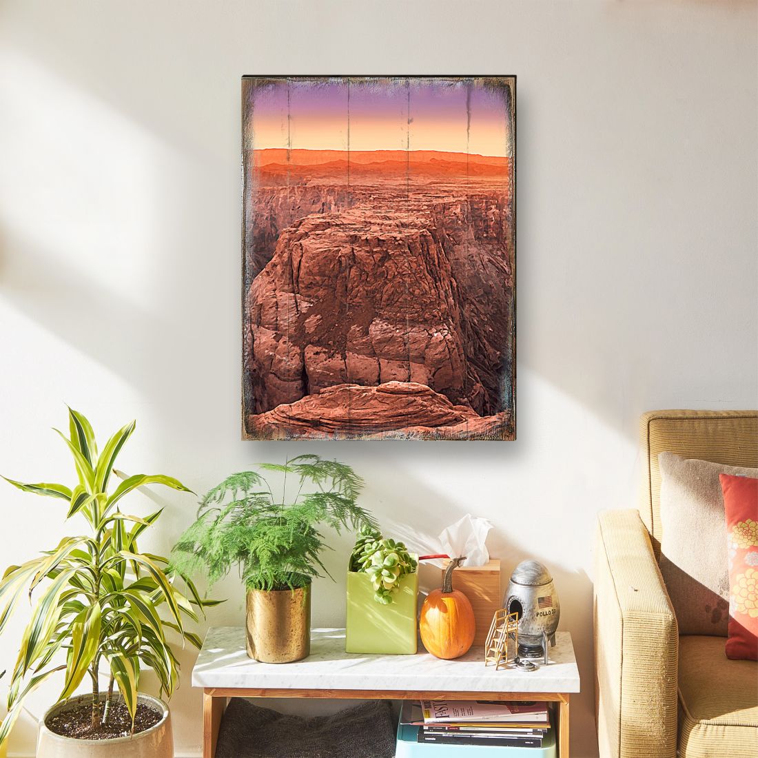 Canyon Dusk Art Wooden Wall Art by Nature Wonders - Nature Wildlife Decor  - 95278B