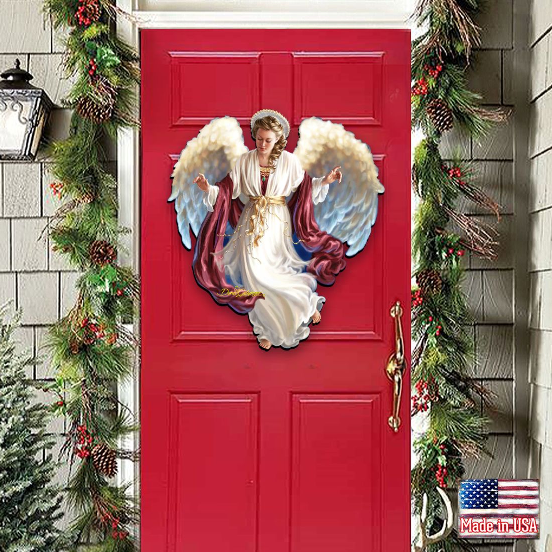 Peace on Earth Door Decor by Gelsinger - American Christmas Decor - 8461048H-1208