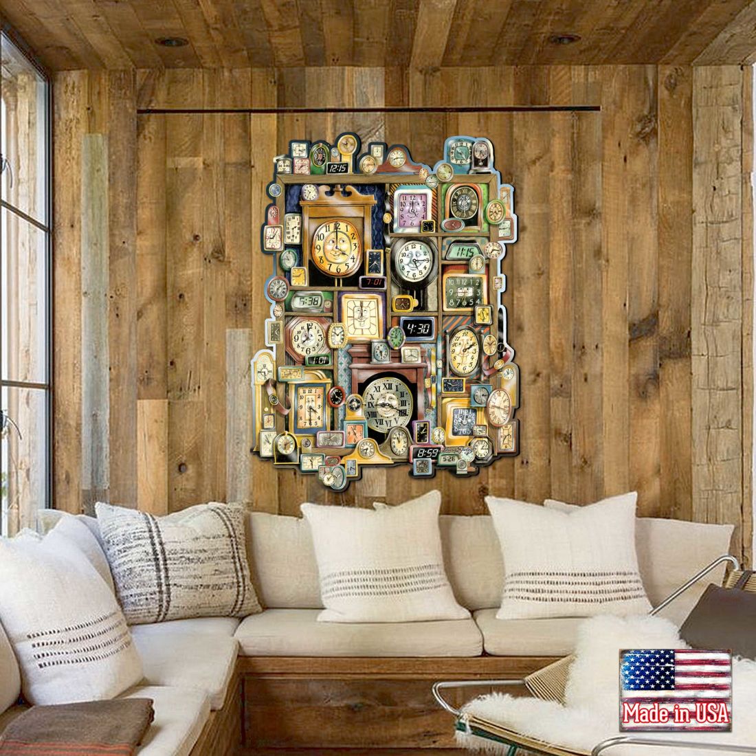 Telling Time Whimsical Wall Art by Laura Seeley - Love Family Kids Decor - 8513014-LS