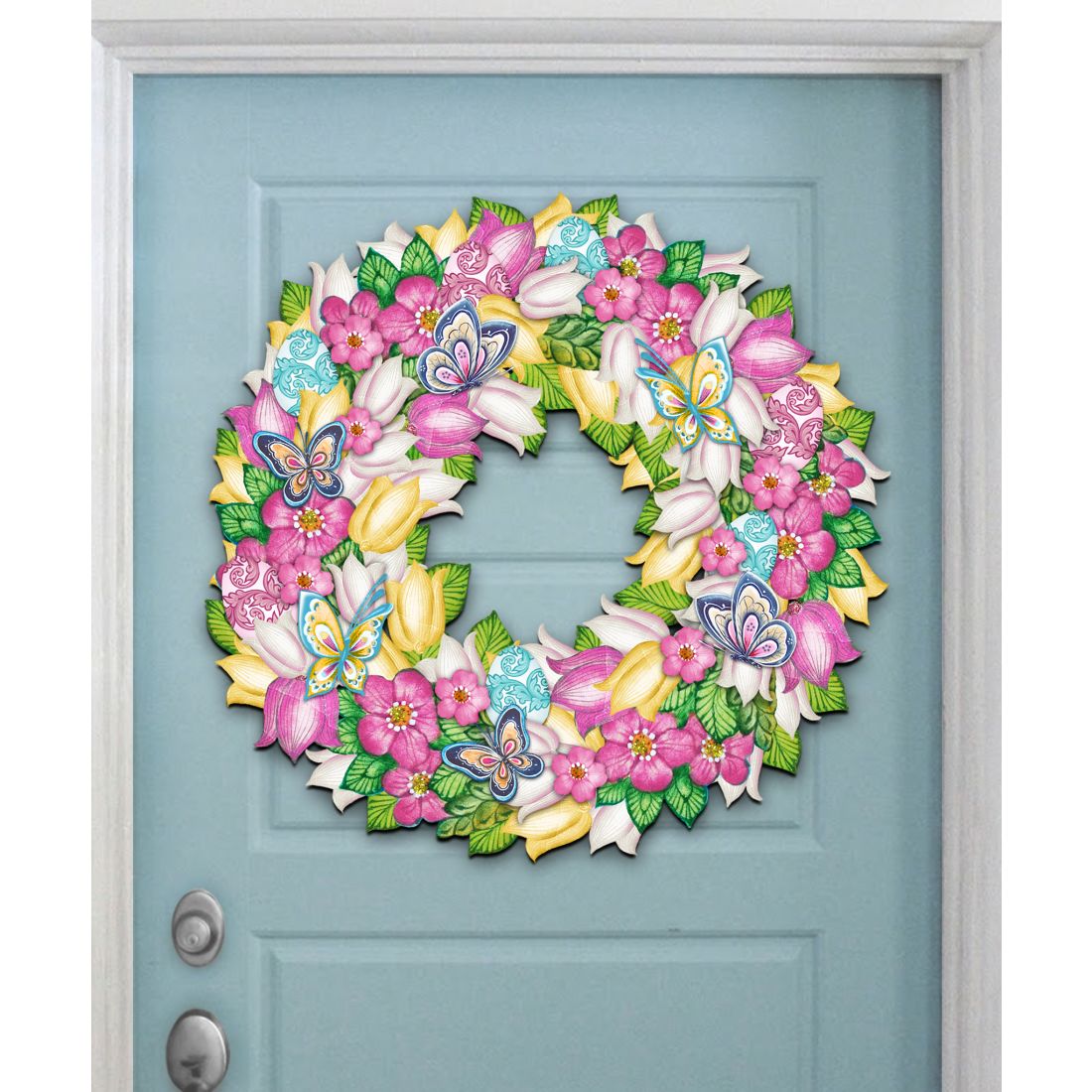 Spring Wreath Decorative Door Decor by G. DeBrekht - Easter Spring Decor - 8185301H