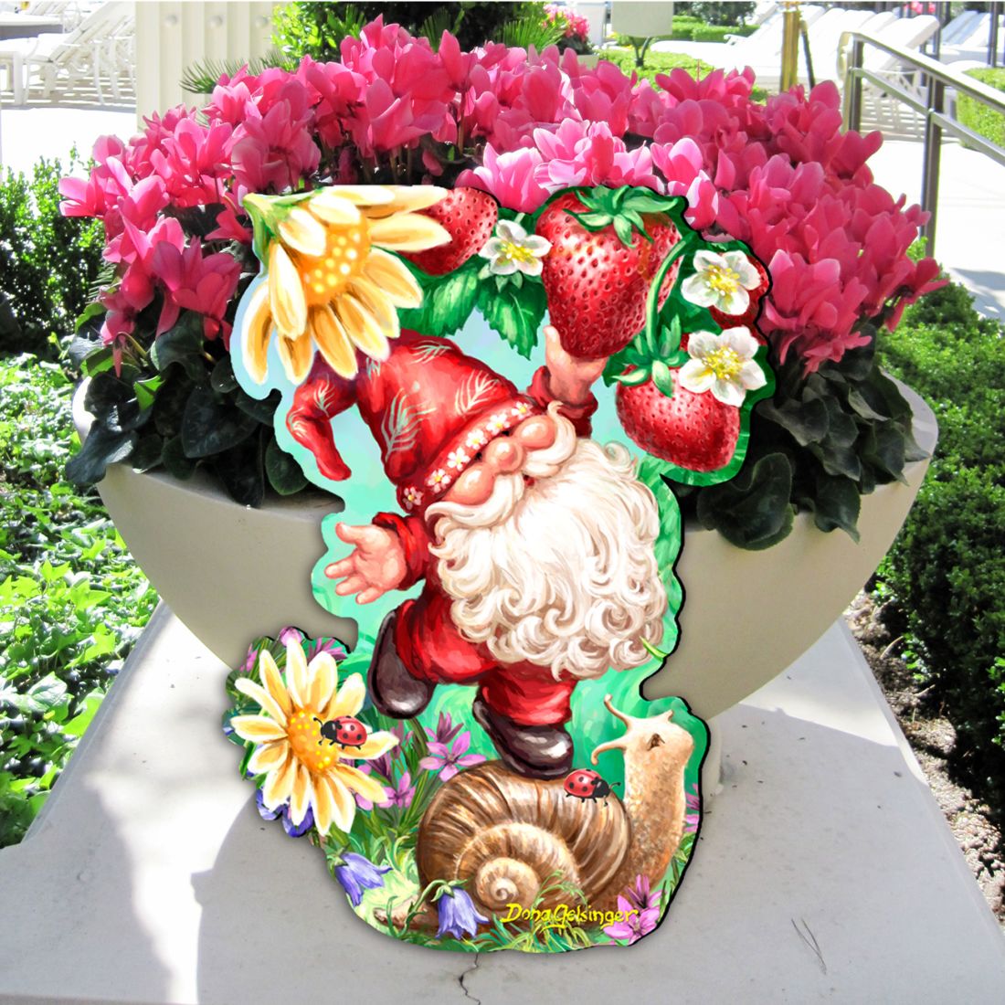 Sweet Summer Gnome Holiday Door Decor by D. Gelsinger - Christmas Decor - 8461062H-DG